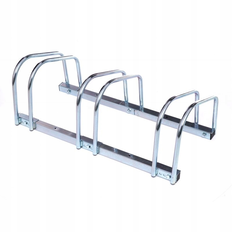 METALOWY STOJAK NA ROWERY ROWEROWY 3 MIESJCA STANOWISKA KRAFT&DELE SREBRNY