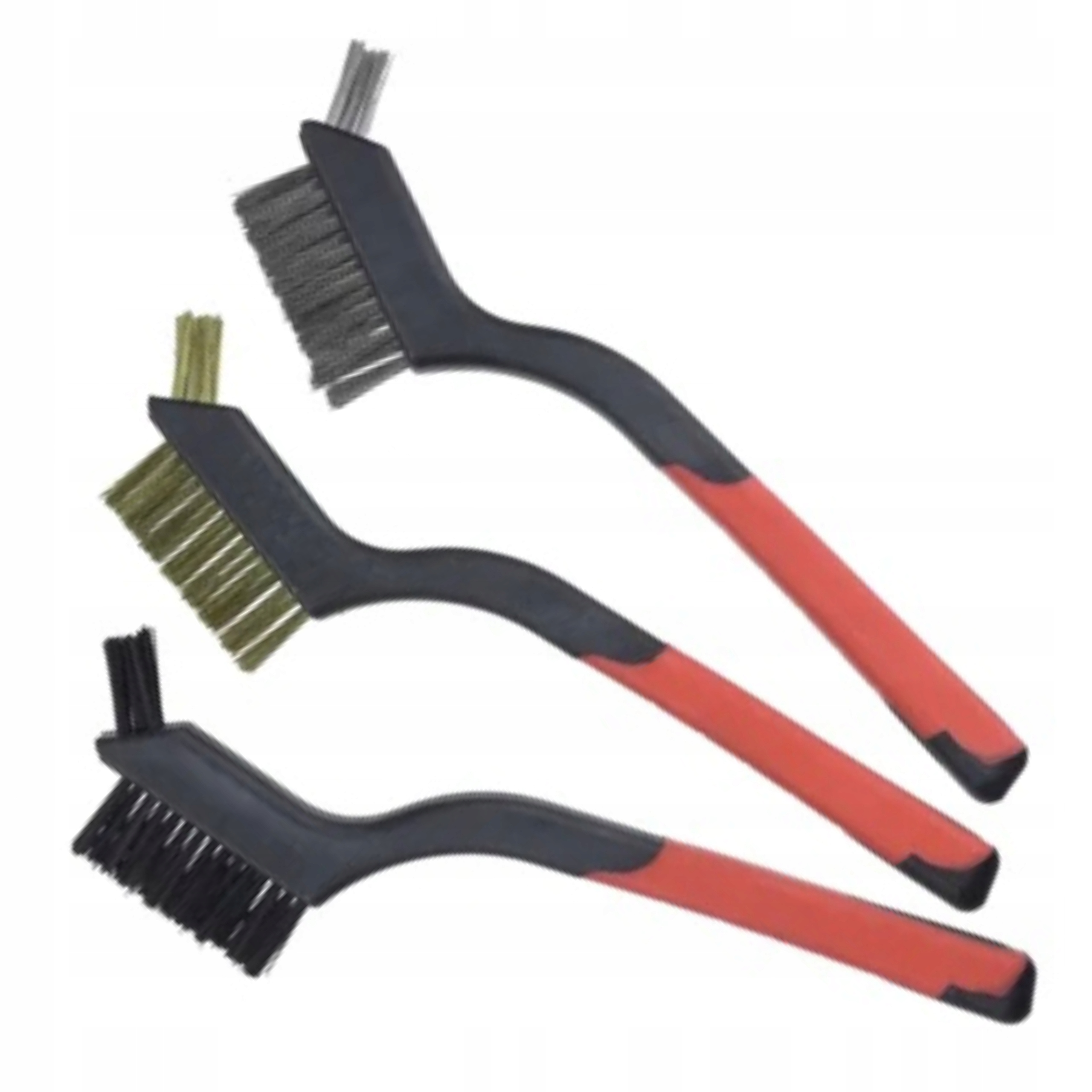 DEDRA KOMPLET ZESTAW SZCZOTEK 3 RZĘDOWYCH MOSIĄDZ STAL NYLON 180MM 2001P72