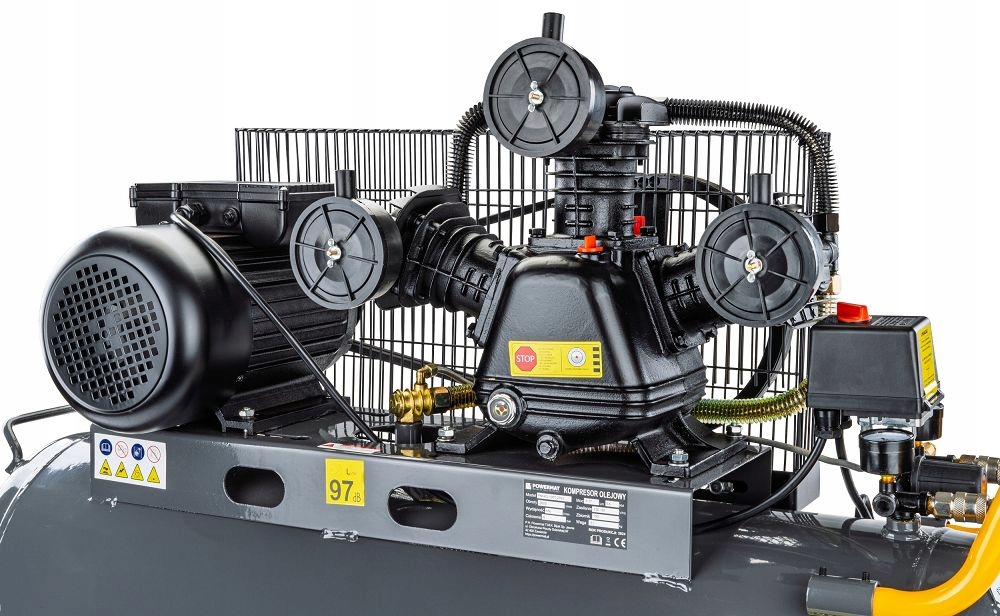 POWERMAT KOMPRESOR OLEJOWY 4KM 100L 650L/MIN 8BAR +WĄŻ 15M PM-KO-100T-230V