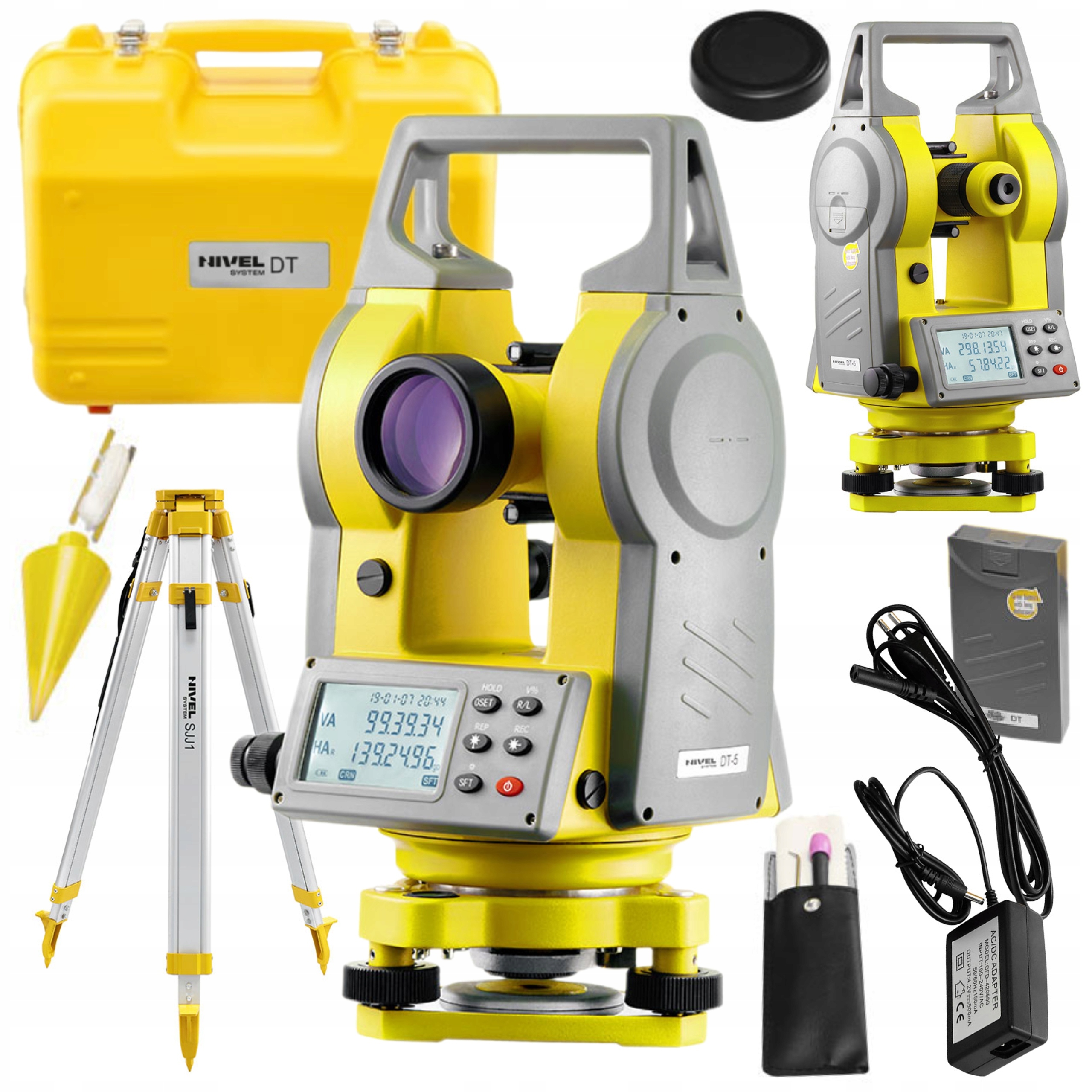 NIVEL SYSTEM TEODOLIT ELEKTRONICZNY 30x IPX6 USB WALIZKA DT-5 +STATYW SJJ1