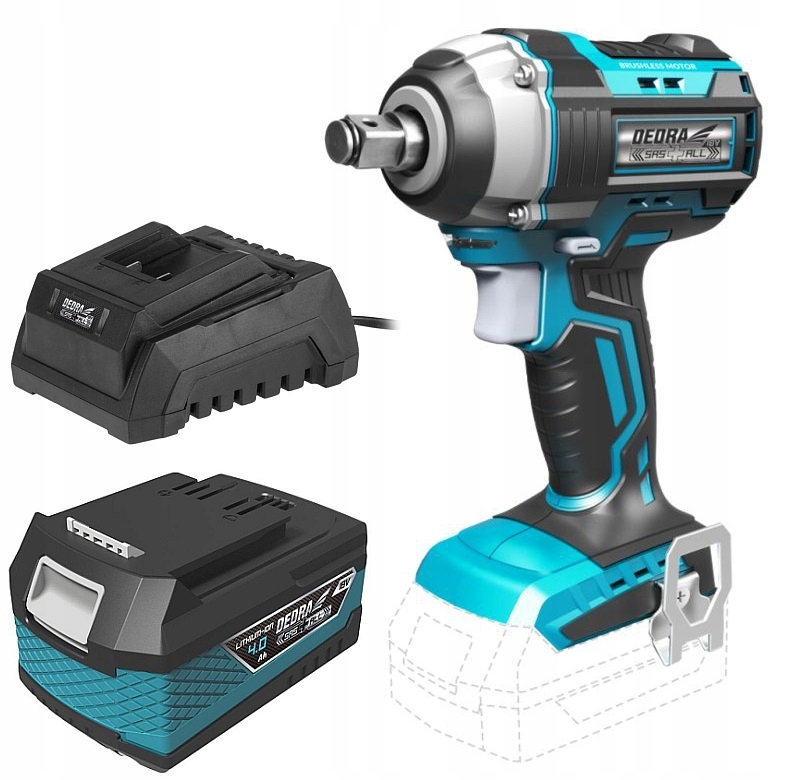 DEDRA DED7146 KLUCZ UDAROWY akumulatorowy 18V +4Ah