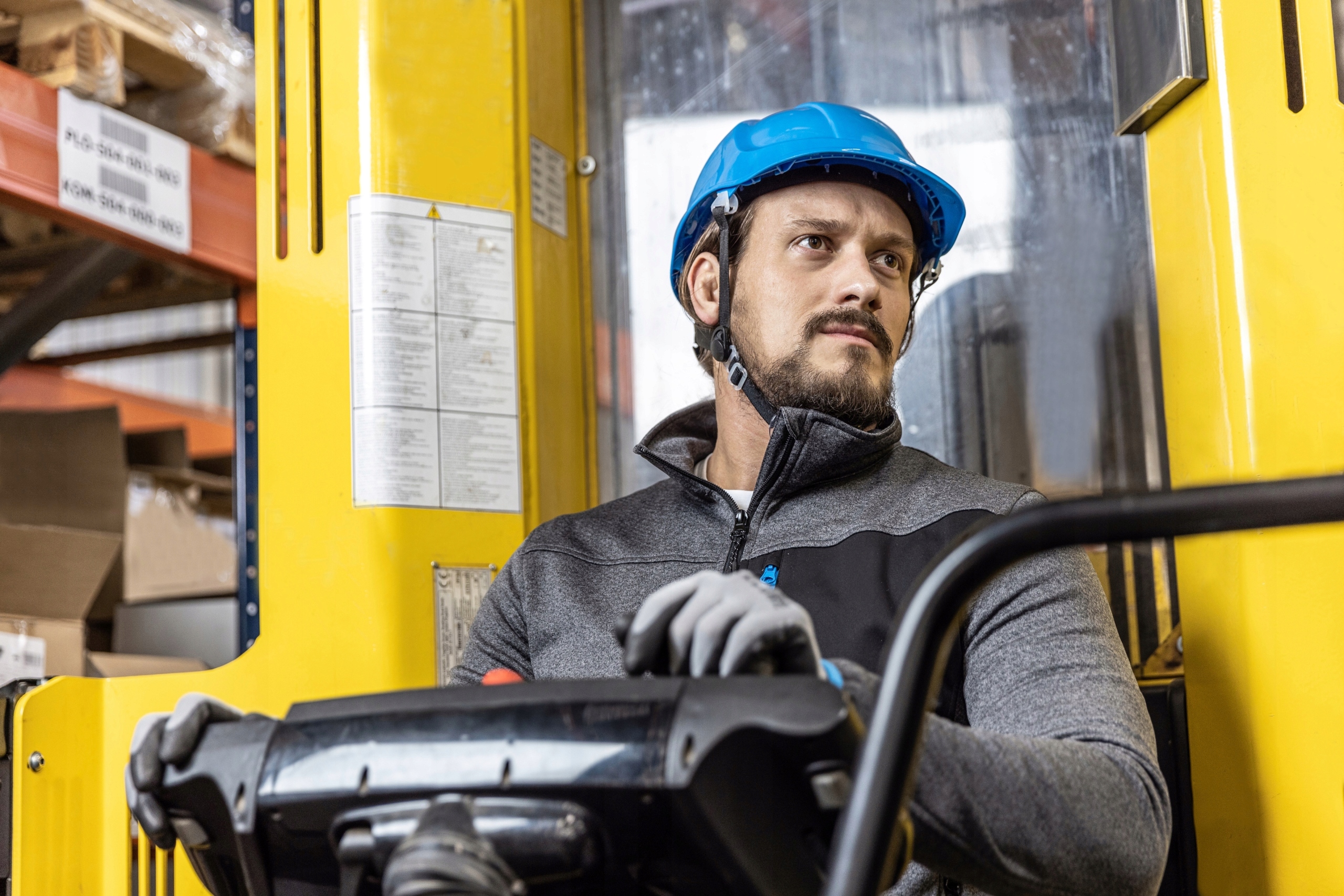 HOGERT KASK ROBOCZY BUDOWLANY HEŁM OCHRONNY 4-PUNK NIEBIESKI PLONER HT5K195