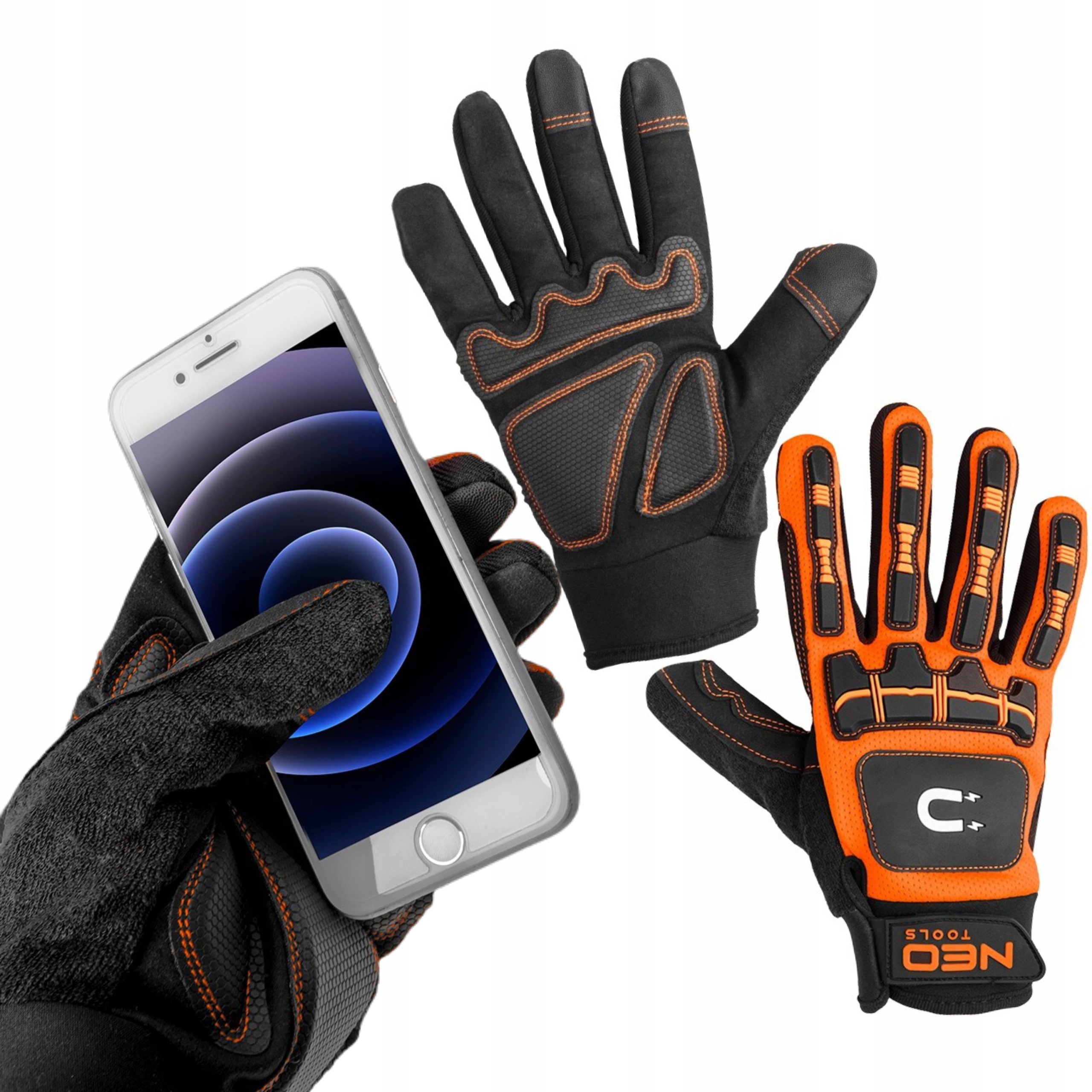 NEO RĘKAWICZKI RĘKAWICE ROBOCZE Z MAGNESEM r.10