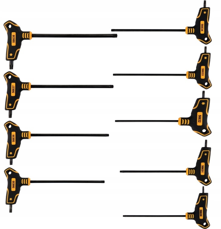 ZESTAW KOMPLET KLUCZY TRZPIENIOWYCH TORX Z RĘKOJEŚCIĄ 9 SZTUK 56639