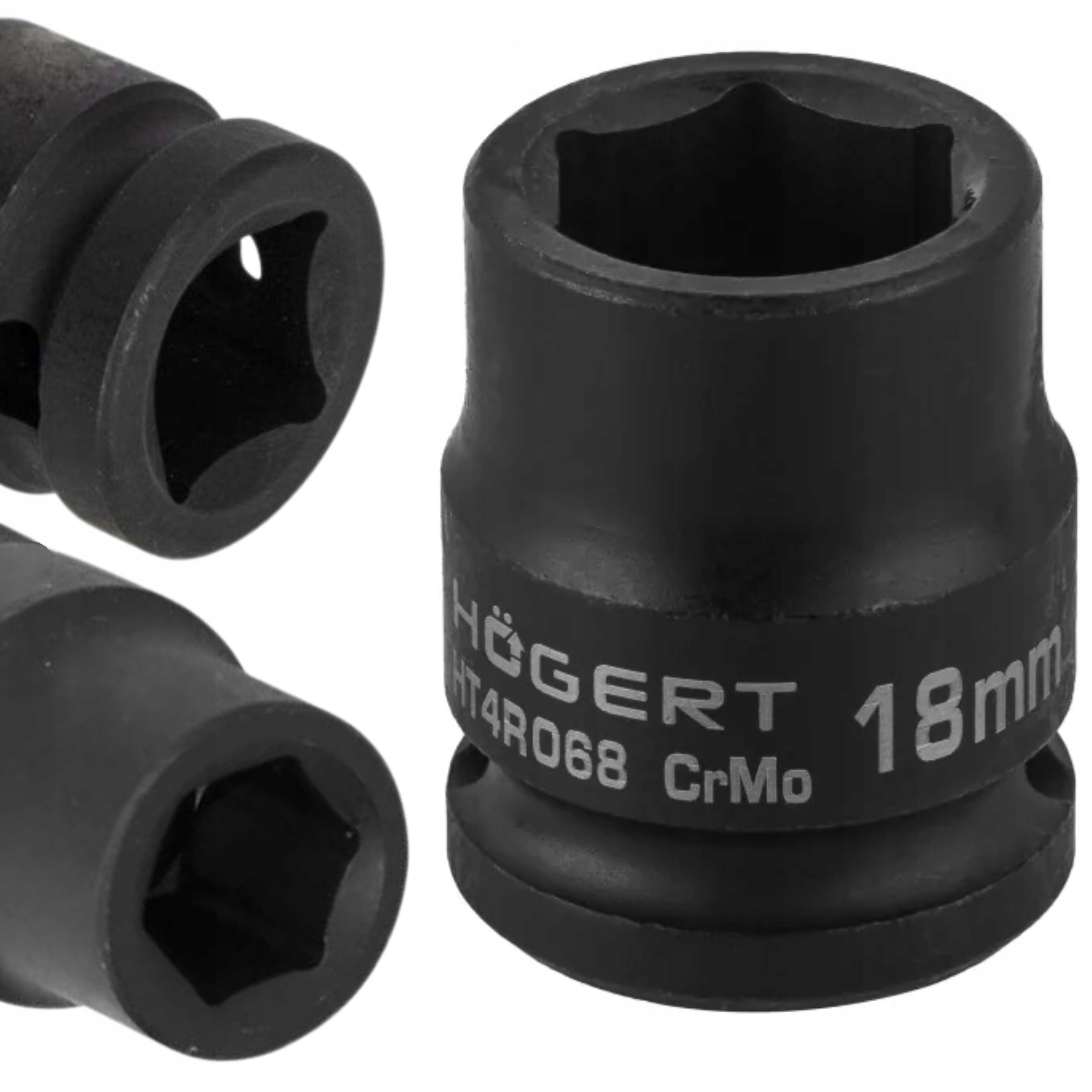 HOGERT NASADKA UDAROWA 1/2" 18MM KRÓTKA GŁOWICA SZEŚCIOKĄTNA HT4R068