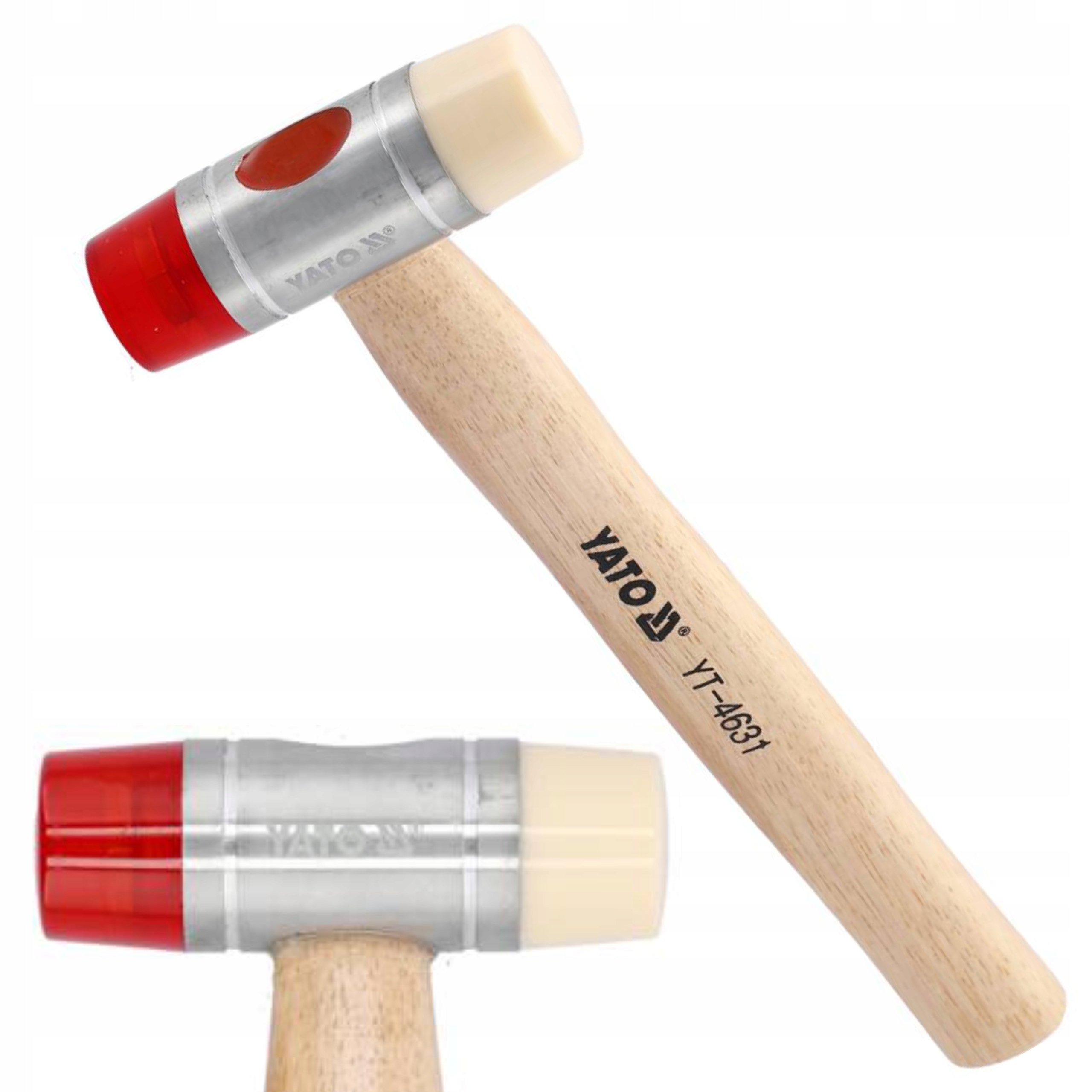 YATO MŁOTEK BLACHARSKI 28MM 2 KOŃCÓWKI PU/NYLON TRZONEK HIKOROWY YT-4631