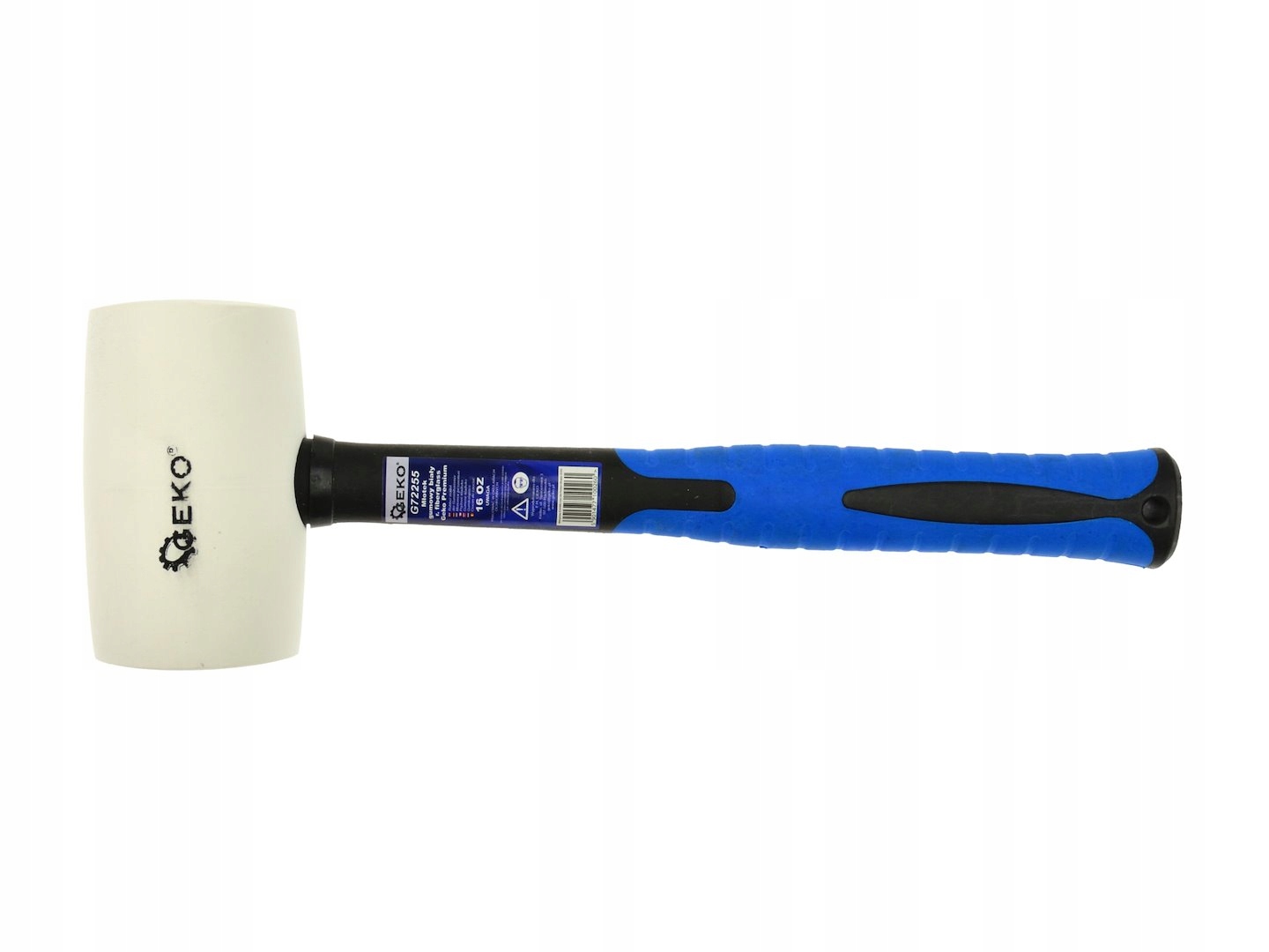 MŁOTEK GUMOWY 600G TRZON WŁÓKNO SZKLANE BIAŁY GEKO 160 OC. PREMIUMG72255