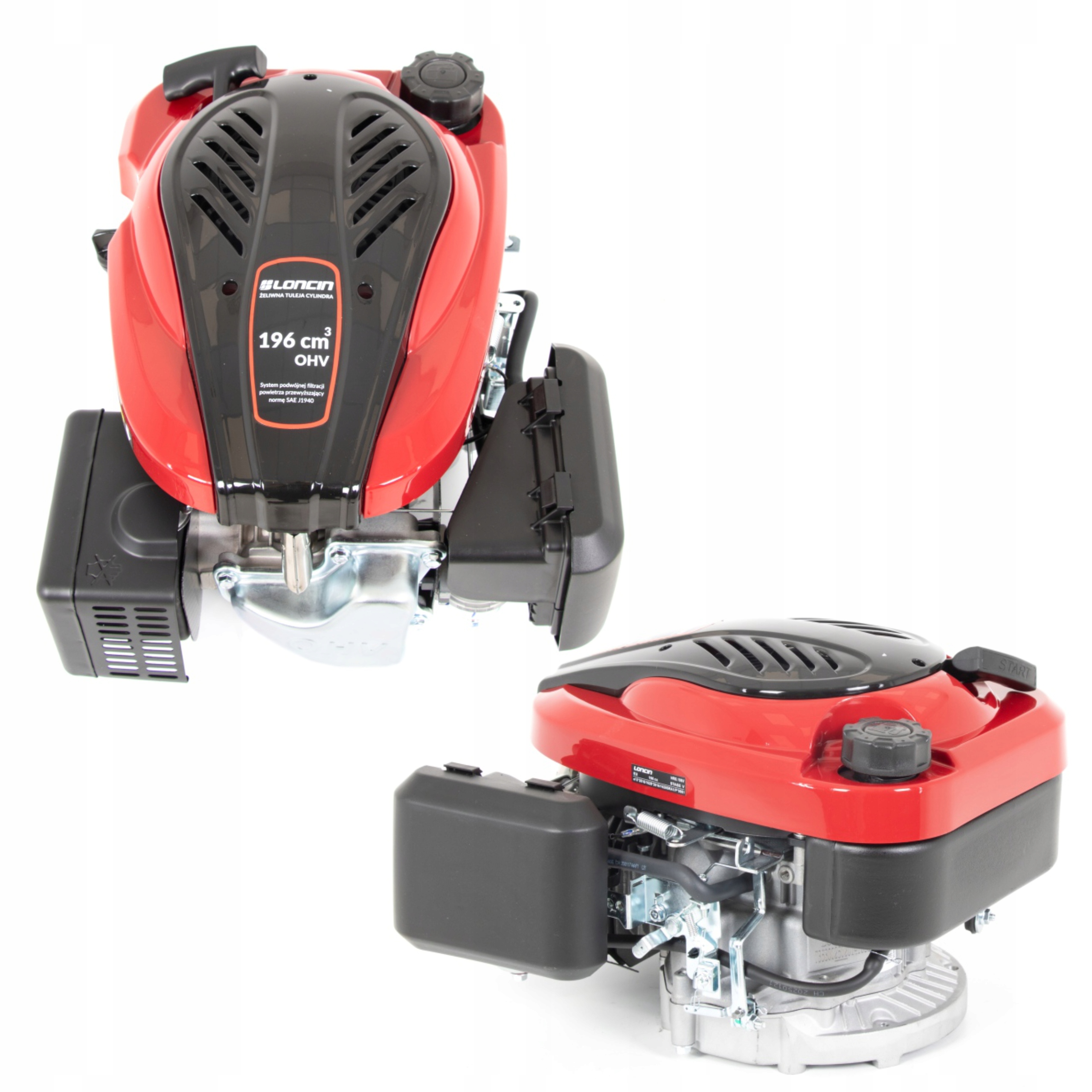 SILNIK SPALINOWY DO KOSIARKI 6KM 4T 196CC LONCIN WAŁ PIONOWY 22,2 MM x 80MM