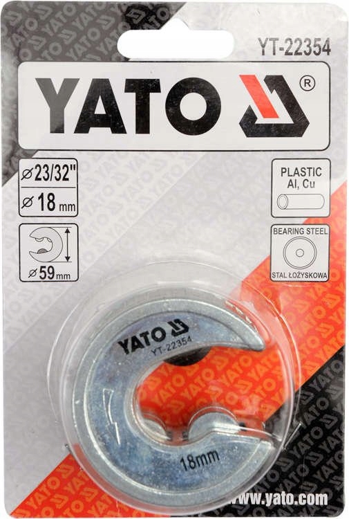 YATO NÓŻ OBCINAK KRĄŻKOWY DO RUR MIEDZIANYCH I ALUM. 18MM YATO YT-22354