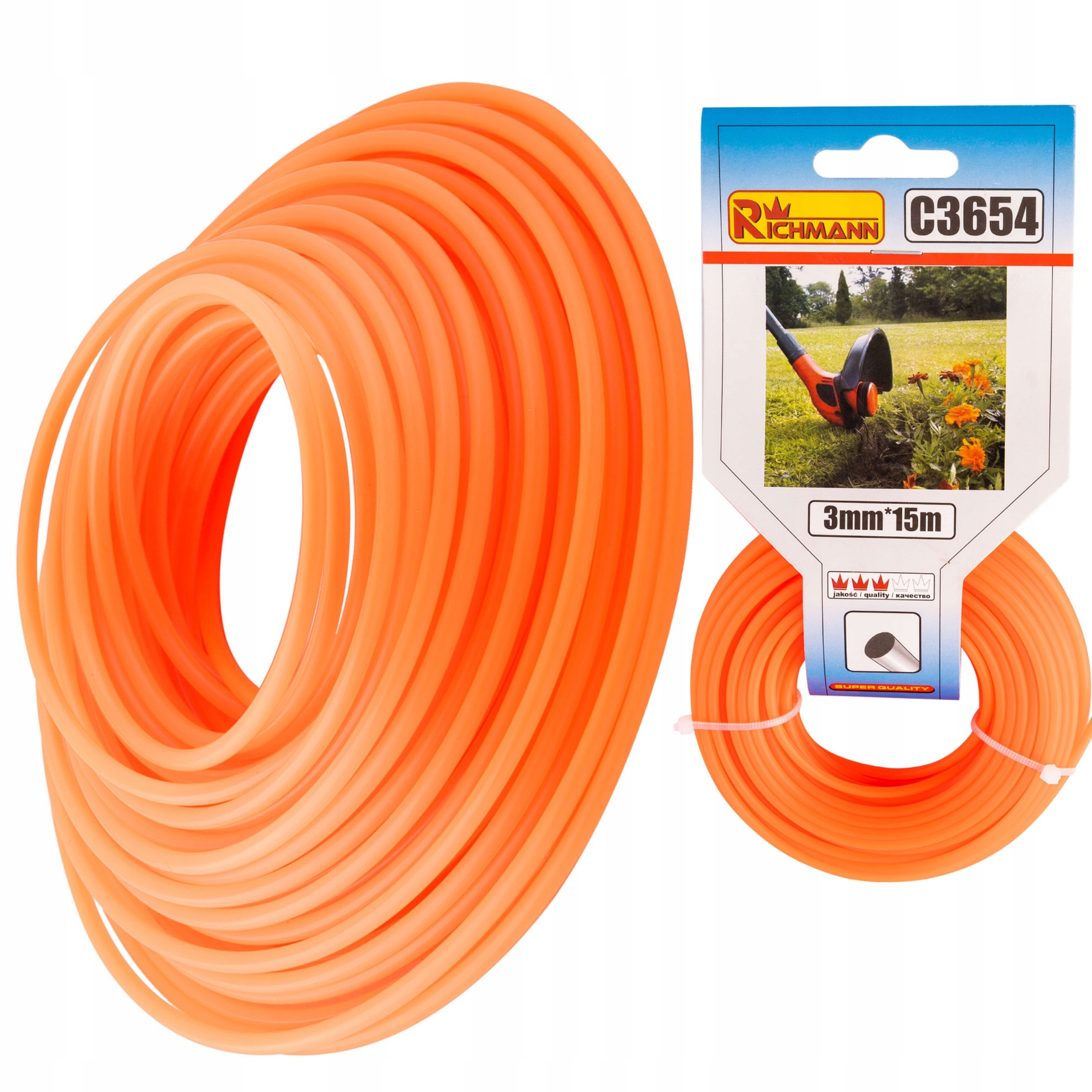 ŻYŁKA DO KOSY OKRĄGŁA 3MM/15M RICHMANN C3654