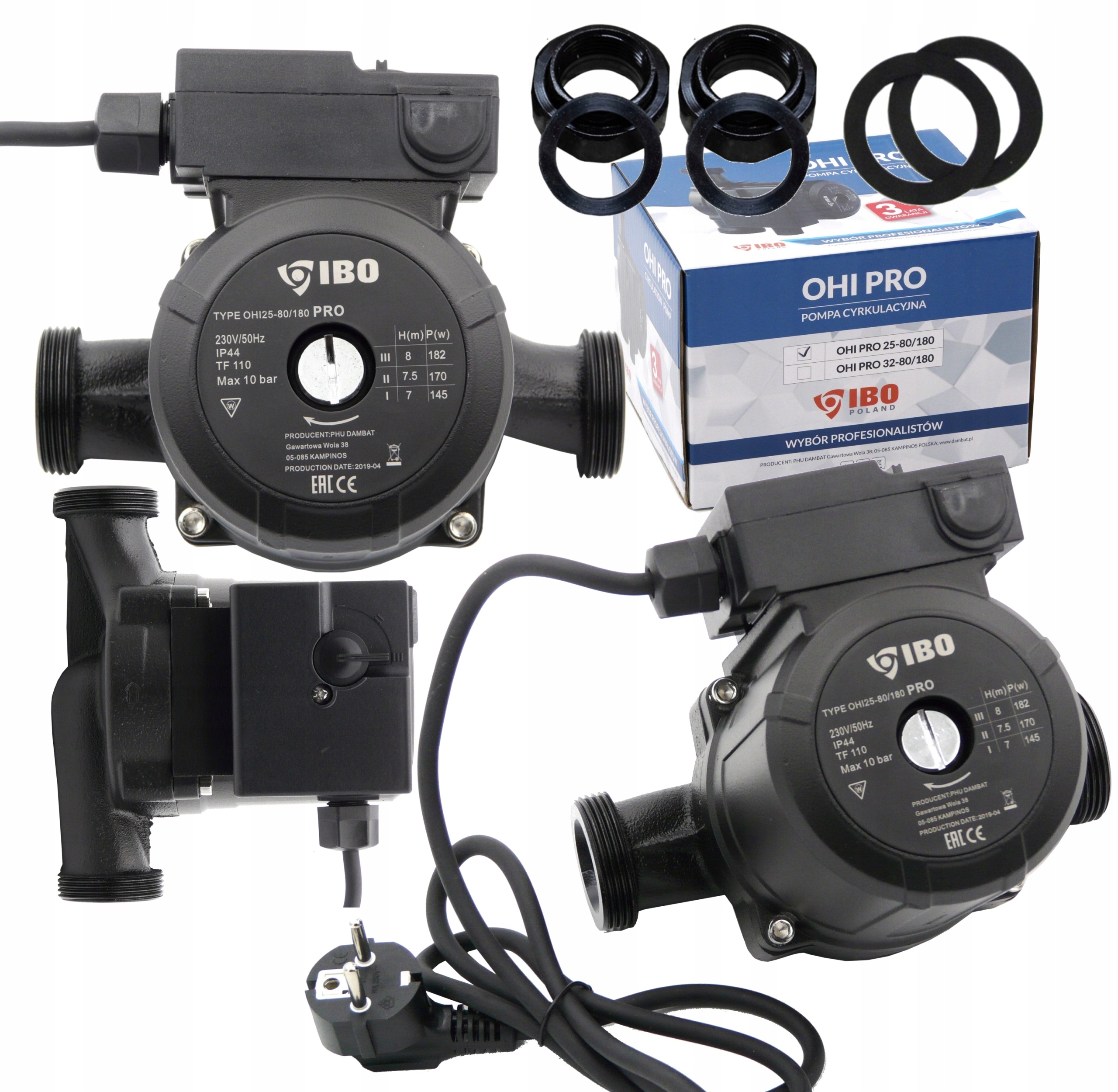 IBO OHI PRO 25-80/180 POMPA CYRKULACYJNA MOCNA SOLIDNA WYDAJNA 182W 3BIEGI