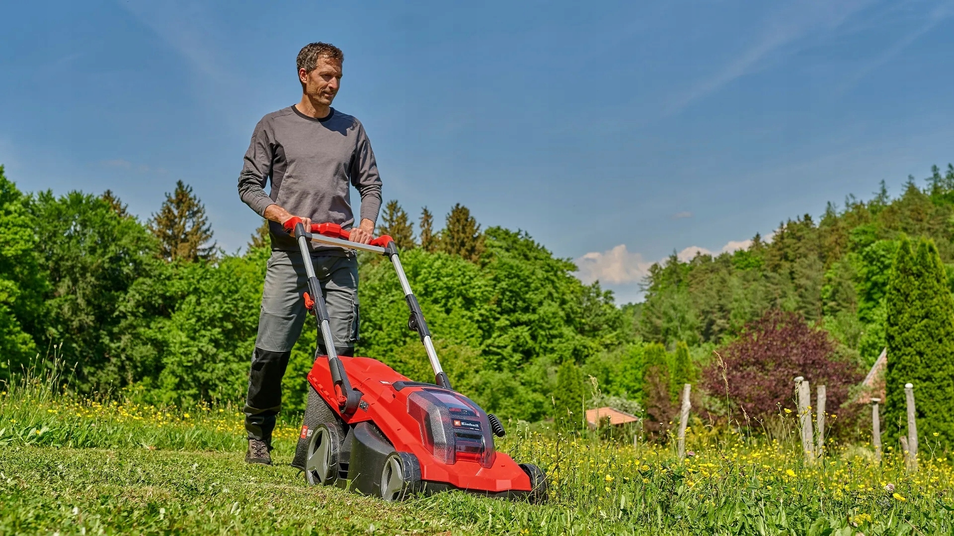 EINHELL KOSIARKA AKUMULATOROWA 2x18V 41cm KOSZ 50L GP-CM 36/41 Li-solo
