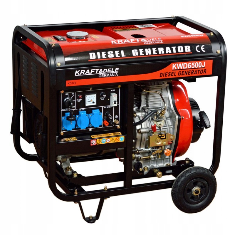 AGREGAT PRĄDOTWÓRCZY DIESEL PRZENOŚNY 6500W 12/230V KRAFT&DELE KD122