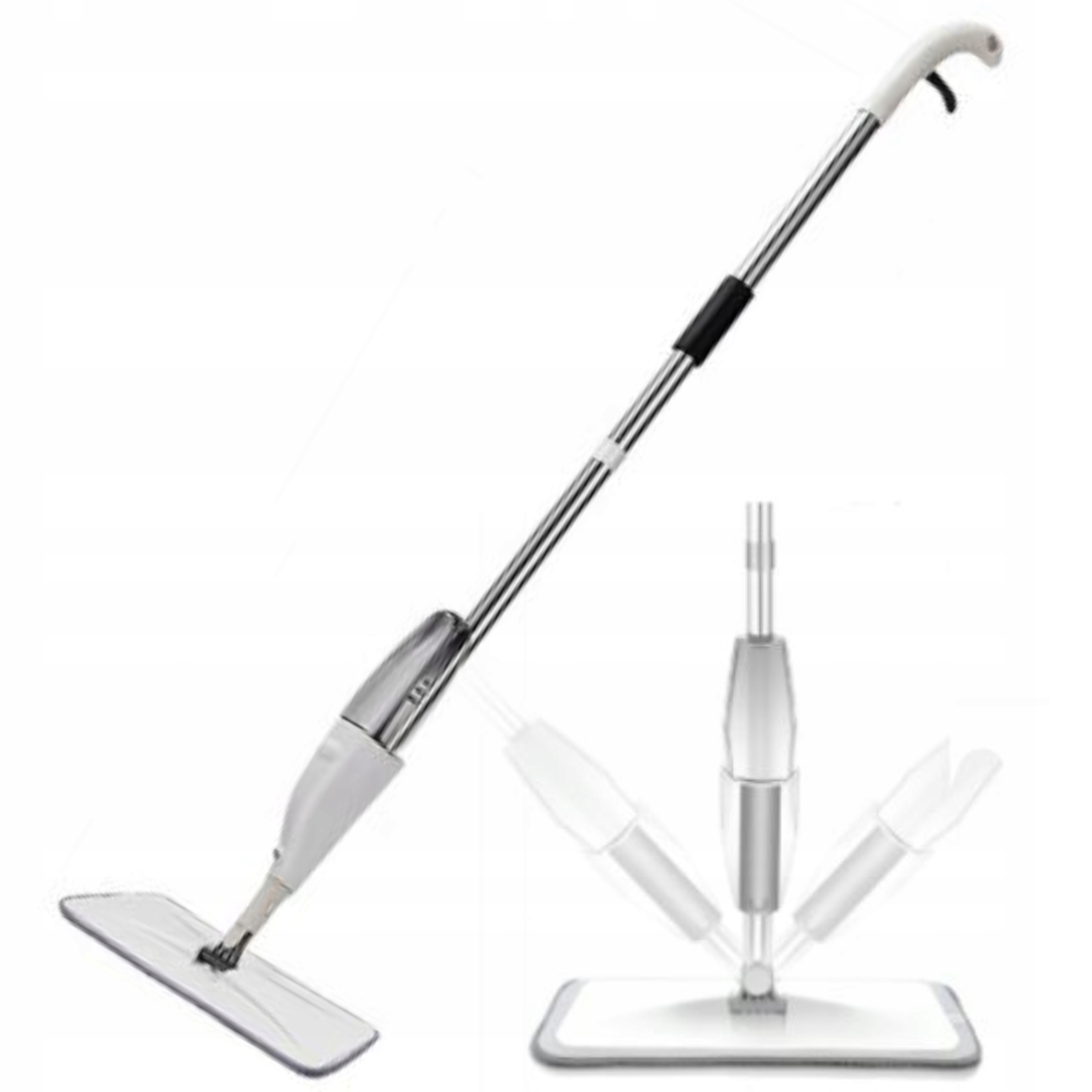 KRAFT MOP PŁASKI ZE SPRYSKIWACZEM MIKROFIRBA NA RZEP SKŁADANY 350ML KD11941