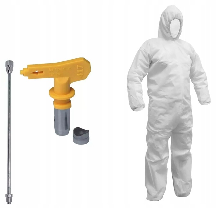 AGREGAT MALARSKI HYDRODYNAMICZNY DEDRA + PRZEDŁUŻKA 50CM 2 DYSZE KOMBINEZON