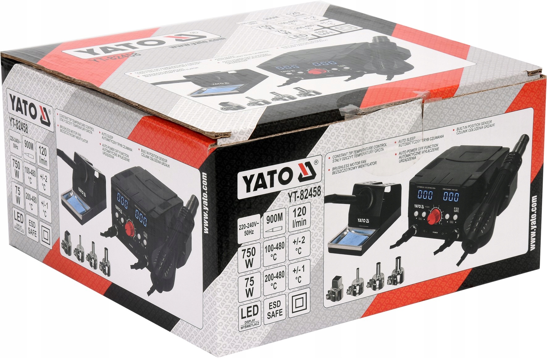YATO YT-82458 2w1 STACJA LUTOWNICZA + STACJA HOT AIR Z PODWÓJNYM wyśw. LED