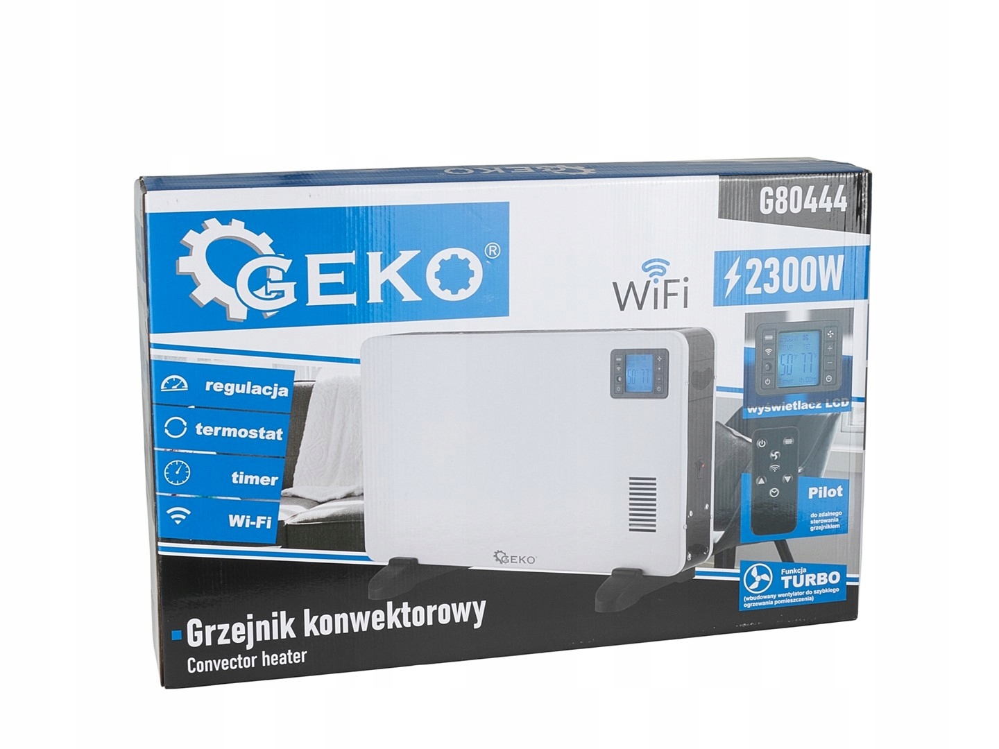 GRZEJNIK ELEKTRYCZNY KONWEKTOROWY 2300 W TERMOSTAT 3 ZAKRESY WI-FI G80444