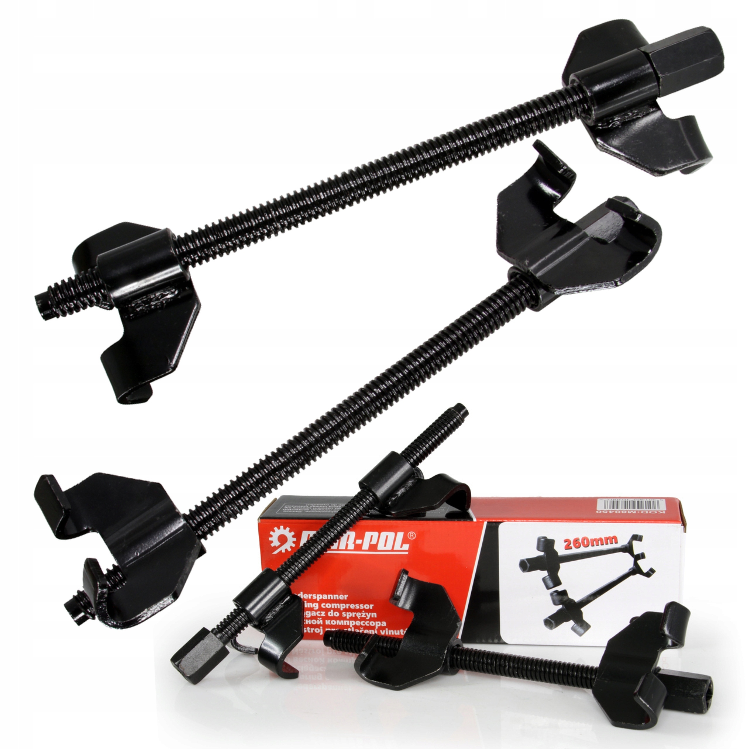 ŚCIĄGACZ ŚCIAGACZE DO SPRĘŻYN 260MM ŚCISK SPRĘŻYNY AMORTYZATORA 2SZTUKI
