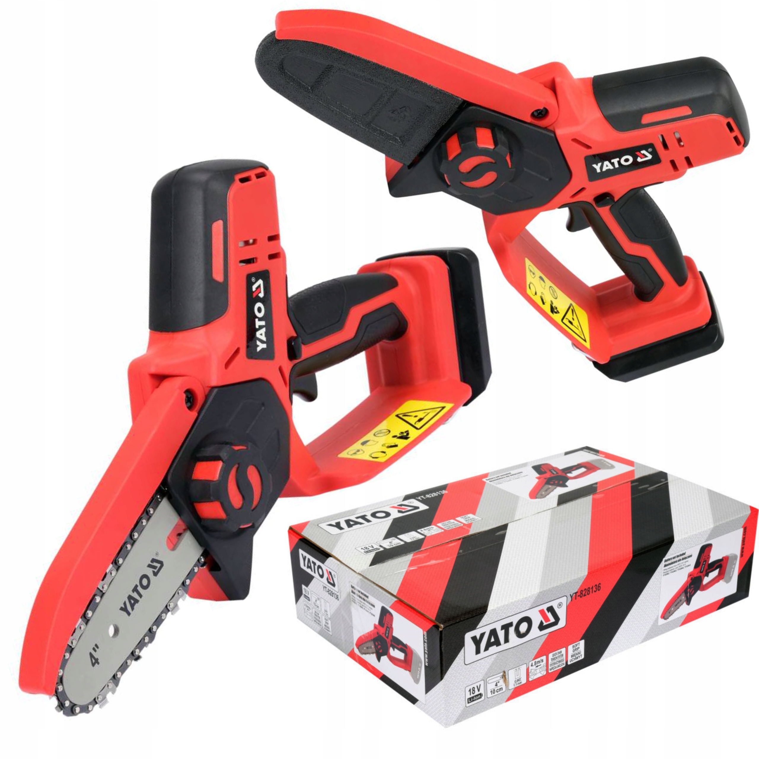 YATO PORĘCZNA AKUMULATOROWA PIŁA PILARKA ŁAŃCUCHOWA YT-828136 4"