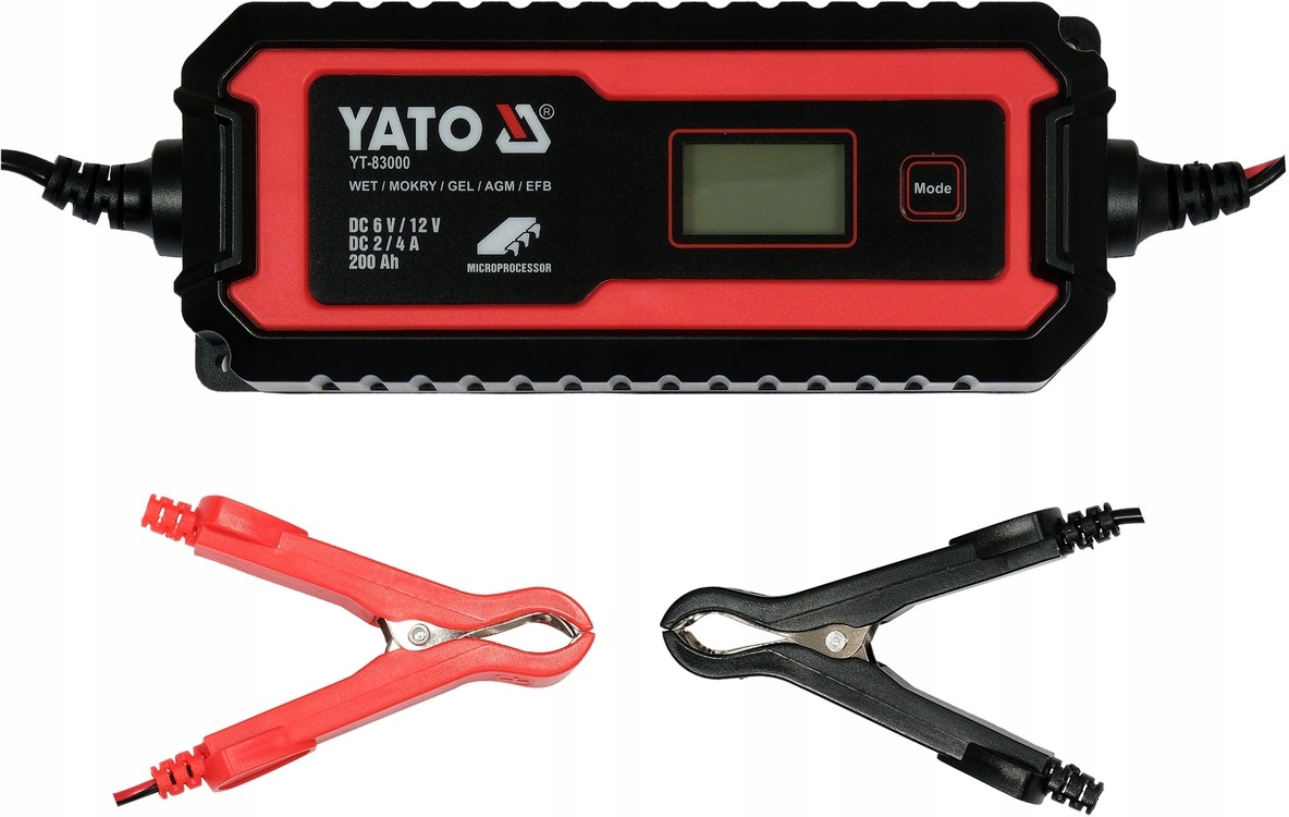 YATO PROSTOWNIK ELEKTRONICZNY LCD WET AGM GEL 6V/2A, 12V/4A 200AH YT-83000