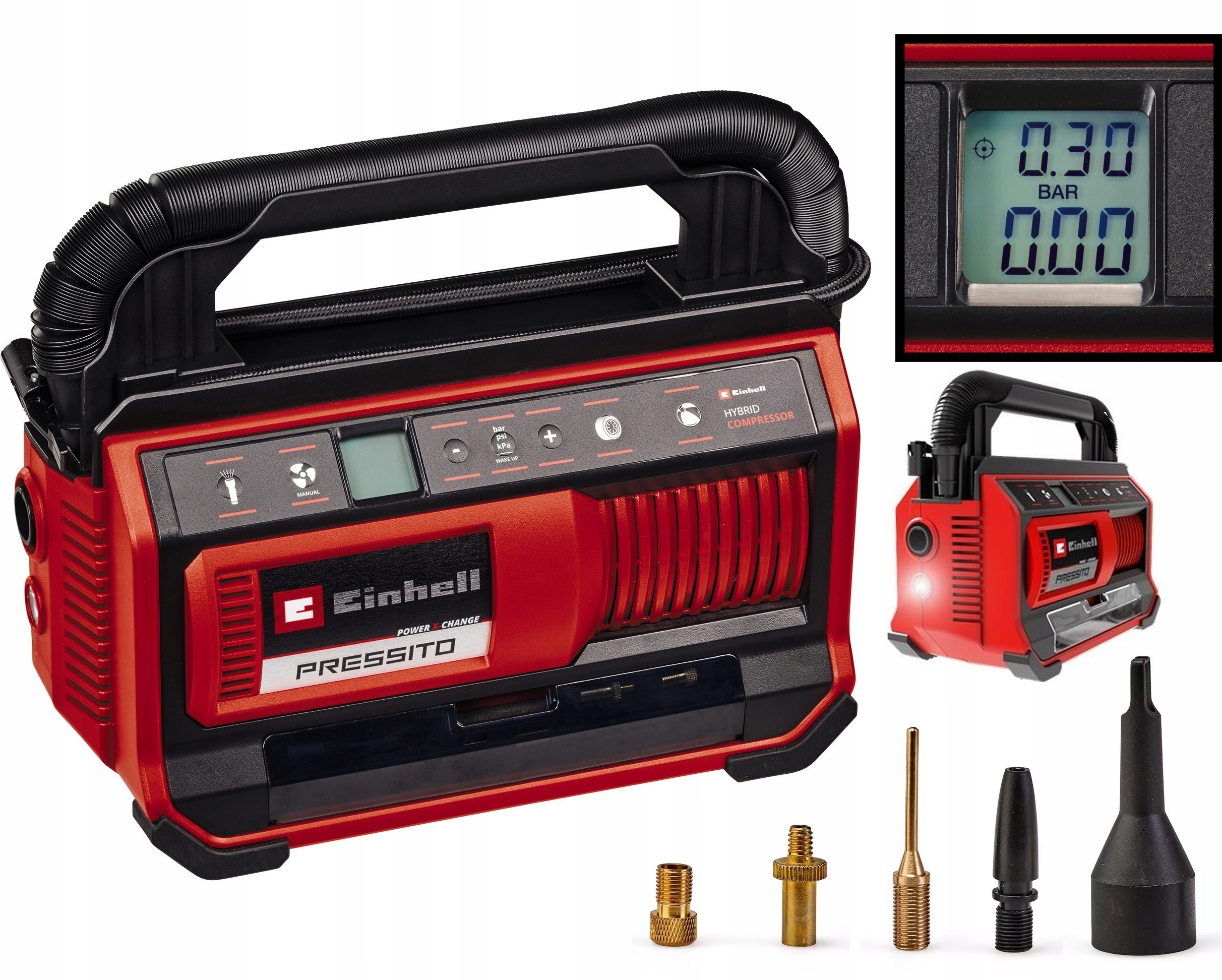 EINHELL SPRĘŻARKA KOMPRESOR HYBRYDOWY Solo PRESSITO 18/25 X-CHANGE 4020430