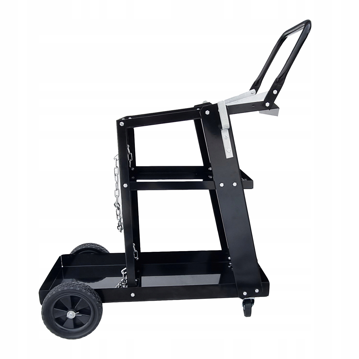 WÓZEK SPAWALNICZY DO SPAWAREK MIG MAG MMA TIG Z PÓŁKĄ NA BUTLE STABILNY