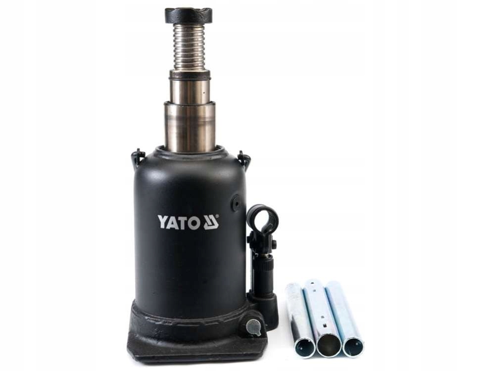 YATO PODNOŚNIK HYDRAULICZNY DWUSTOPNIOWY SŁUPEK BUTELKOWY WYSOKI 12T YT1715