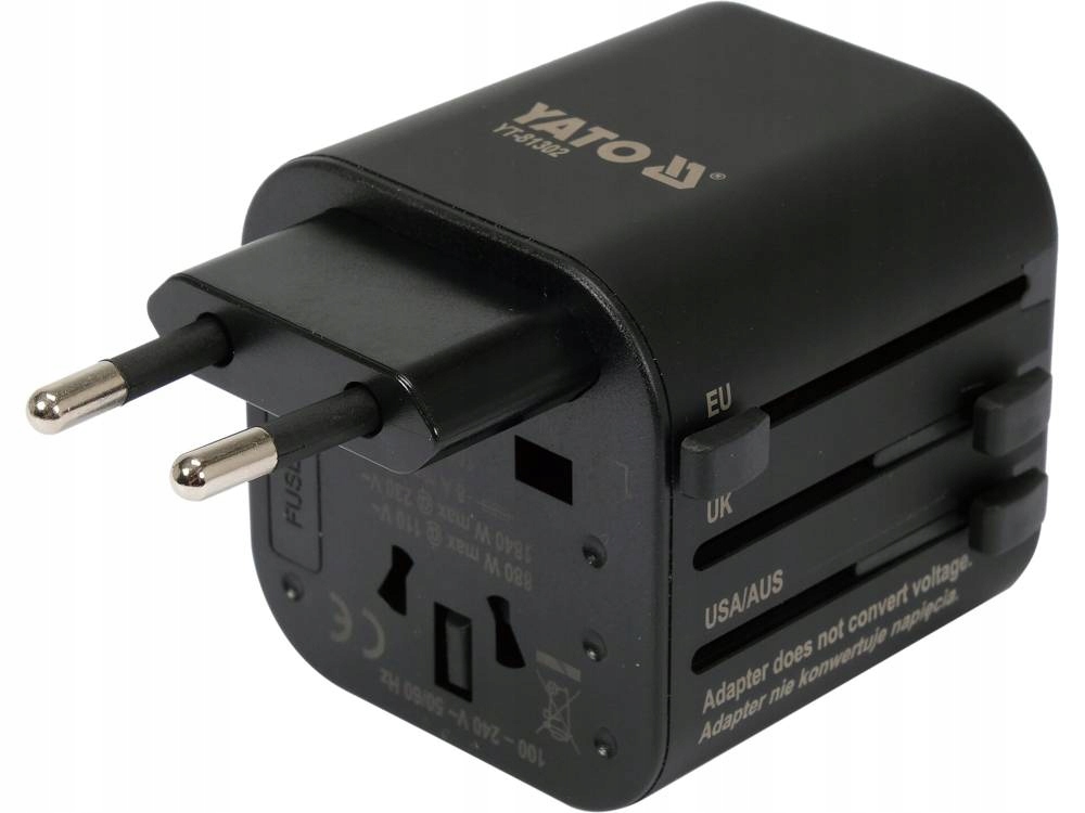 YATO ADAPTER SIECIOWY PODRÓŻNY WTYCZKA PRZEJŚCIÓWKA USA UK CHINA EU PL