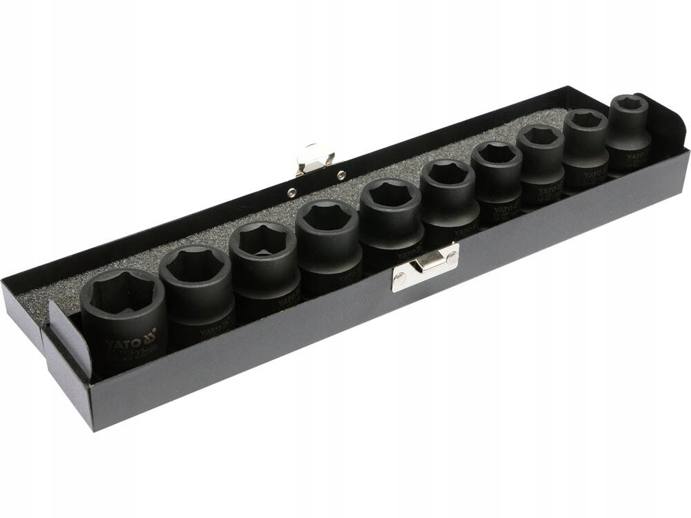 YATO NASADKI UDAROWE KLUCZE ZESTAW 1/2 '''' KOMPLET 10 SZTUK 10-22 MM CRMO