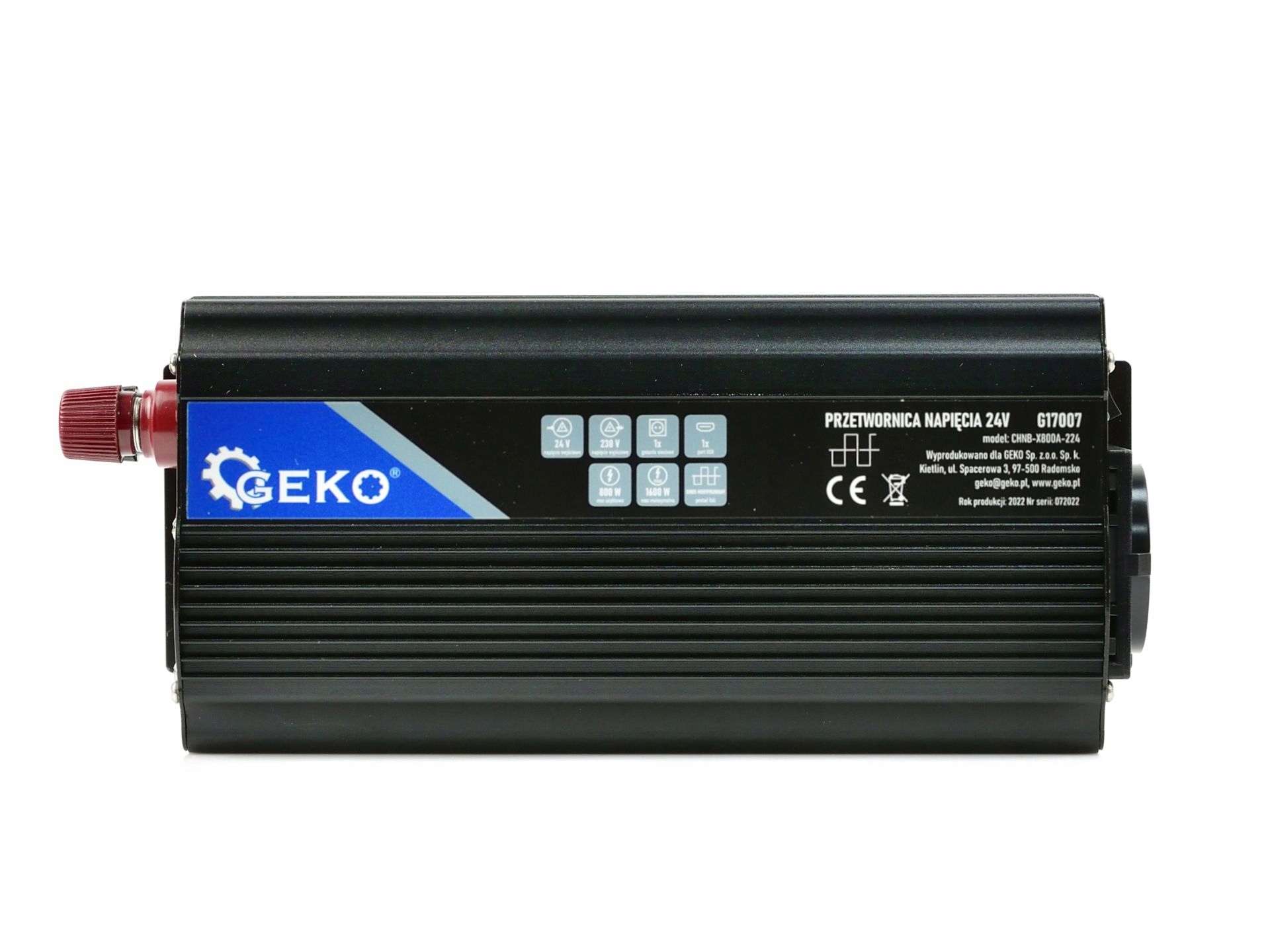 PRZETWORNICA SAMOCHODOWA NAPIĘCIA 24V 230V 1600W
