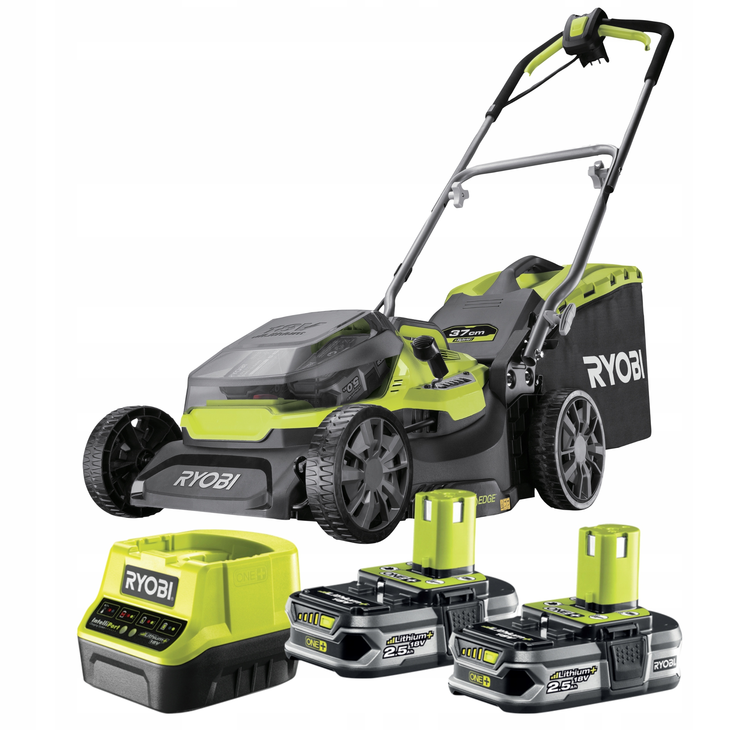 RYOBI KOSIARKA 37CM HYBRYDOWA 2x2,5Ah AKUMUL. 18V