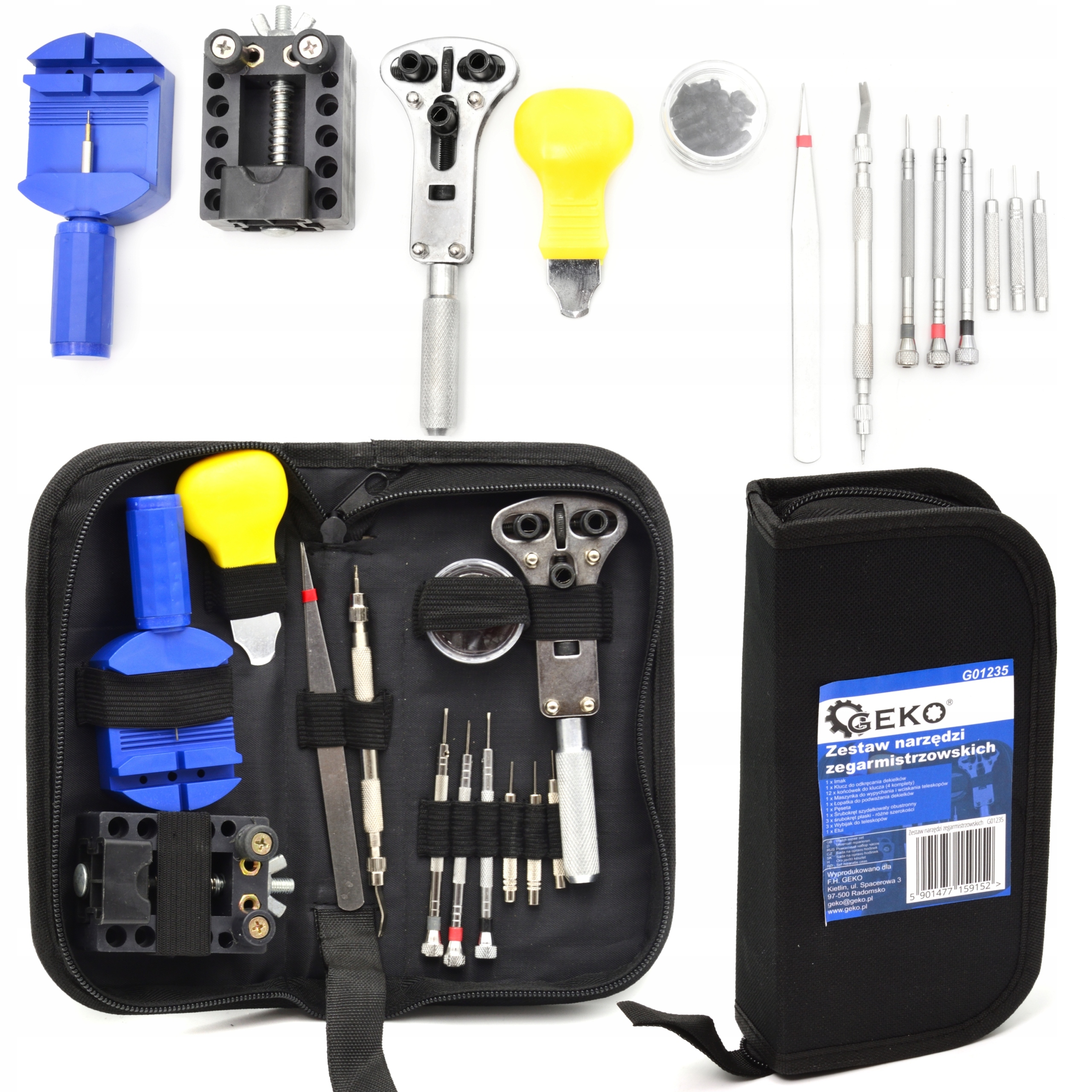 ZESTAW ZEGARMISTRZOWSKI DO NAPRAWY ZEGARKÓW KLUCZ