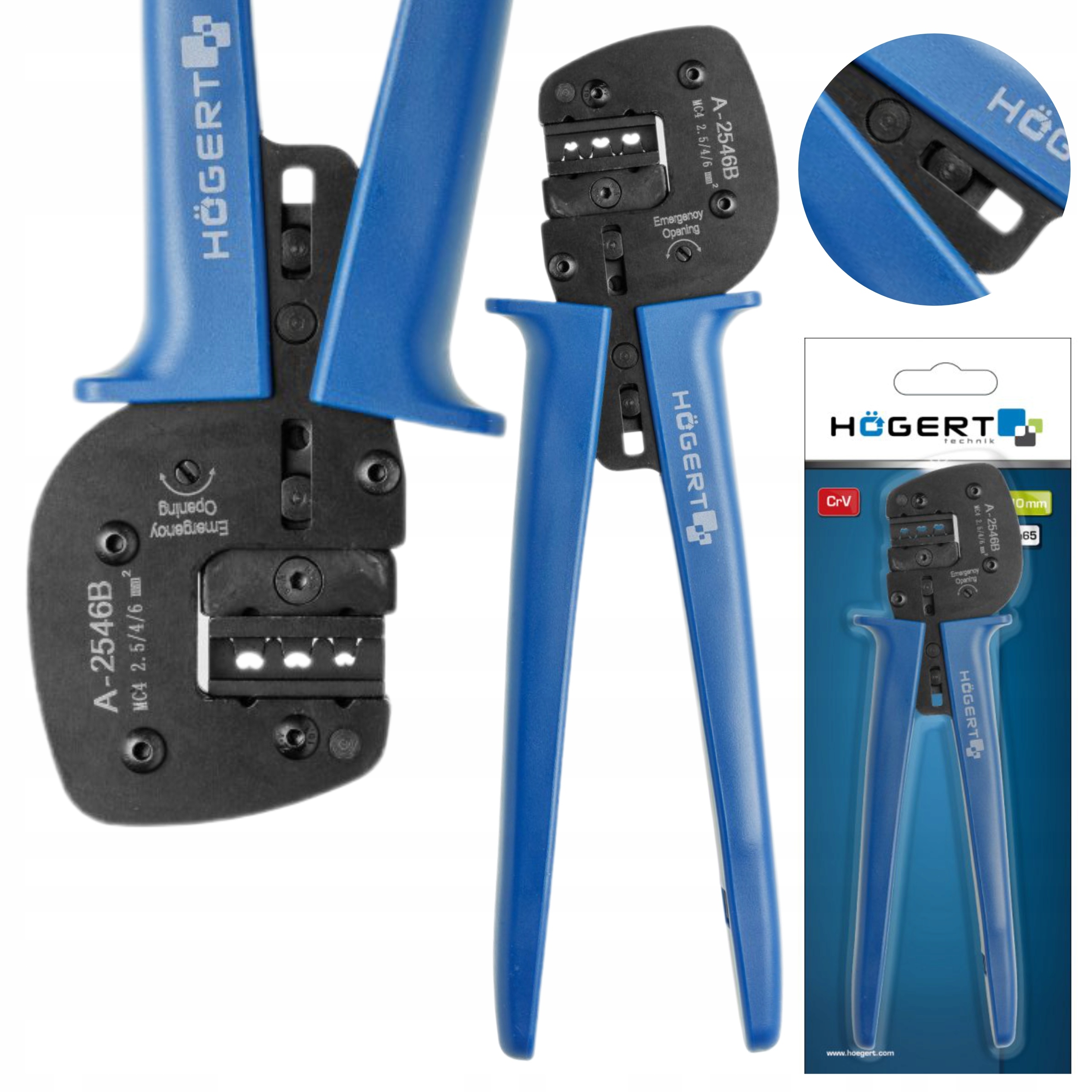 HOEGERT SZCZYPCE DO ZACISKANIA ZŁĄCZY FOTOWOLTANICZNYCH MC4 HT1P199