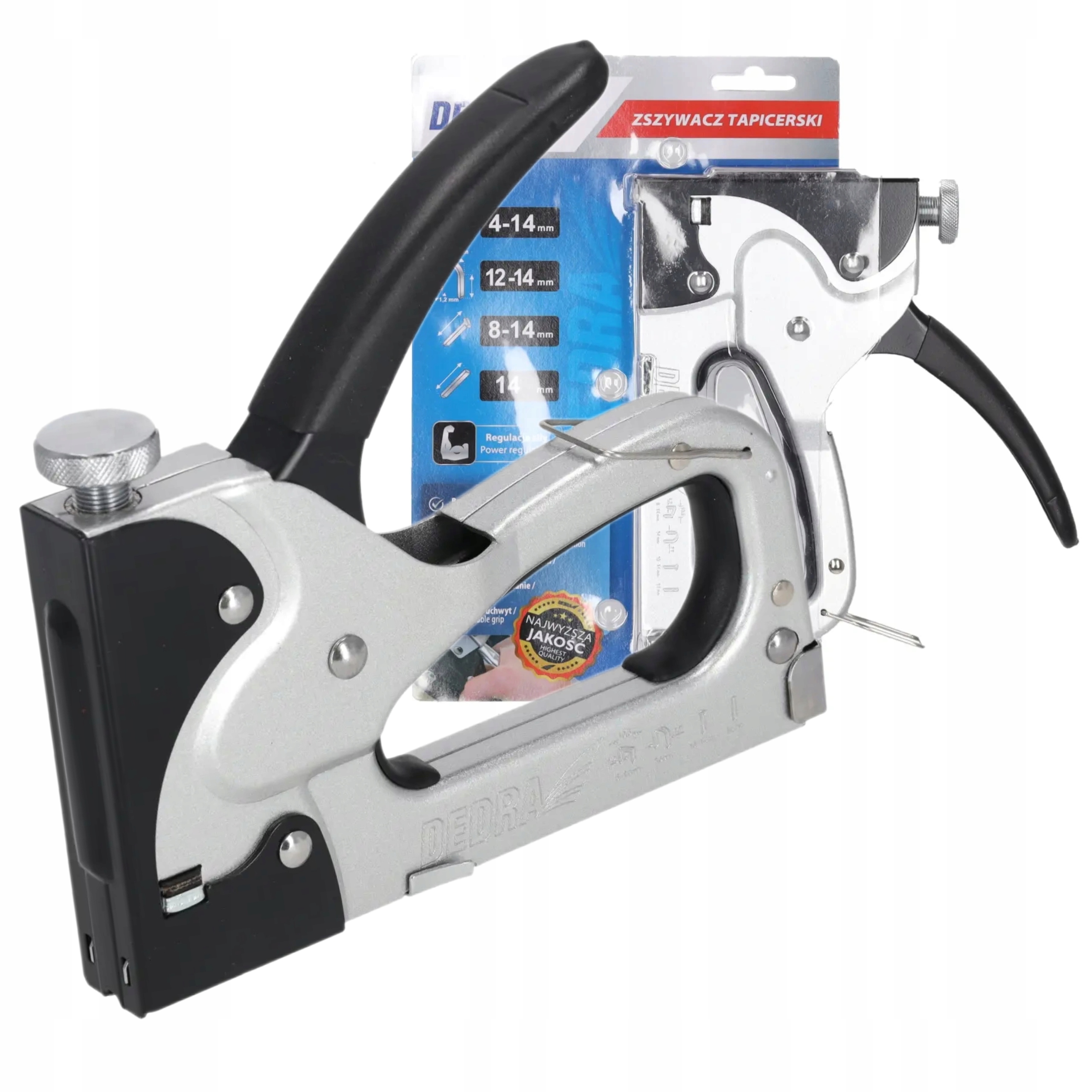 DEDRA ZSZYWACZ TAPICERSKI TAKER 4W1 ZAKRES 6-14MM REGULACJA SIŁY 11Z003