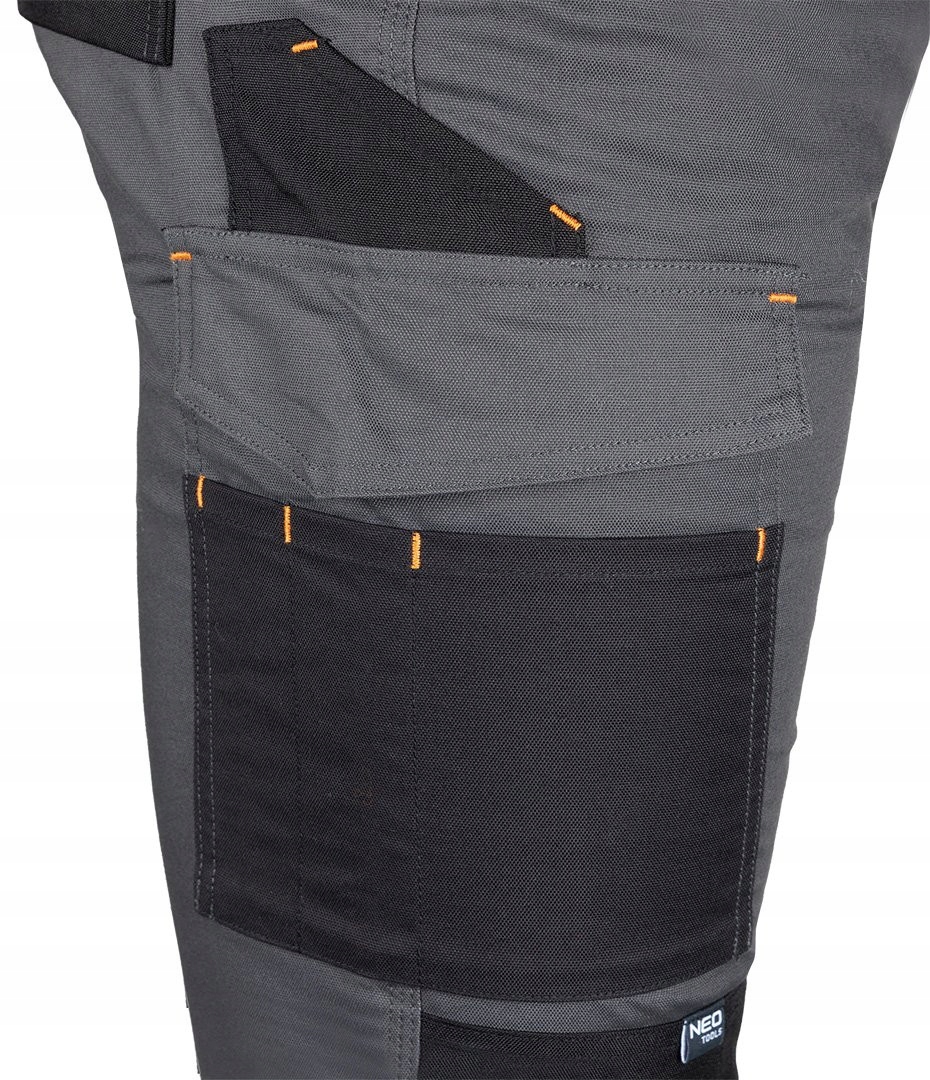 NEO SPODNIE ROBOCZE MIX&MATCH CANVAS WZMOCNIENIA SZARO-CZARNE 81-350-2 XXXL