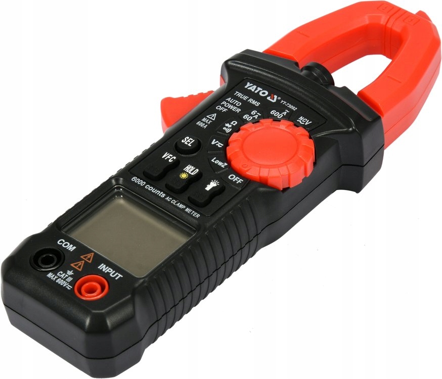 YATO MIERNIK CYFROWY CĘGOWY MULTIMETR WYŚWIETLACZ LCD CĘGI POMIAROWE 73092