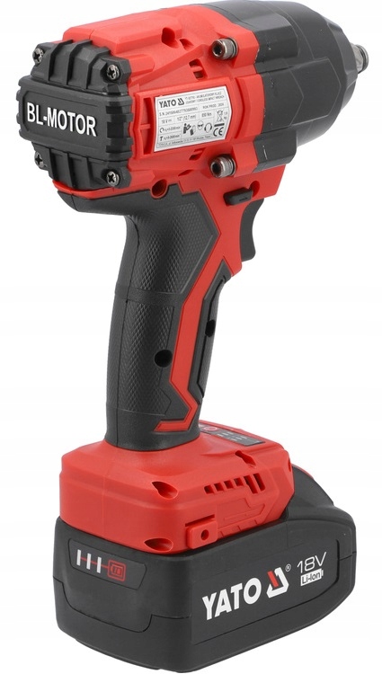 YATO KLUCZ UDAROWY AKUMUL. BEZSZCZOTKOWY 18V 800NM + 2x4Ah + TORBA +ADAPTER
