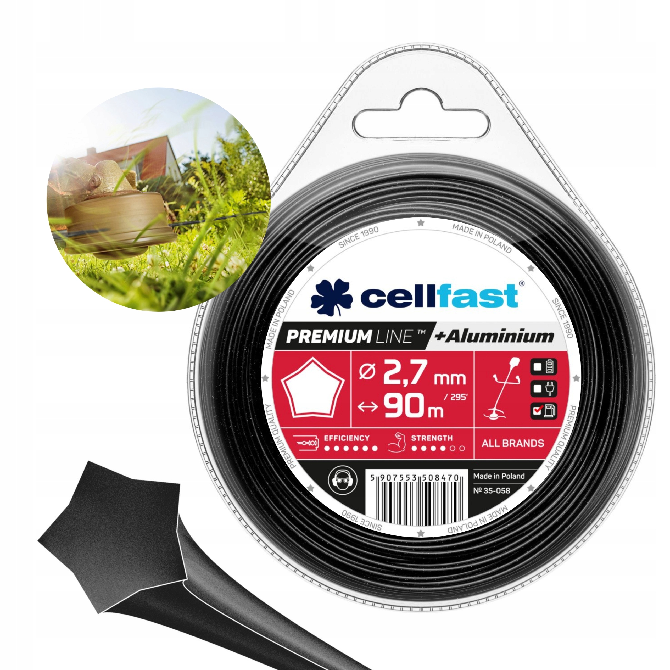CELLFAST 35-058 ŻYŁKA PREMIUM GWIAZDKA 2,7MM 90M