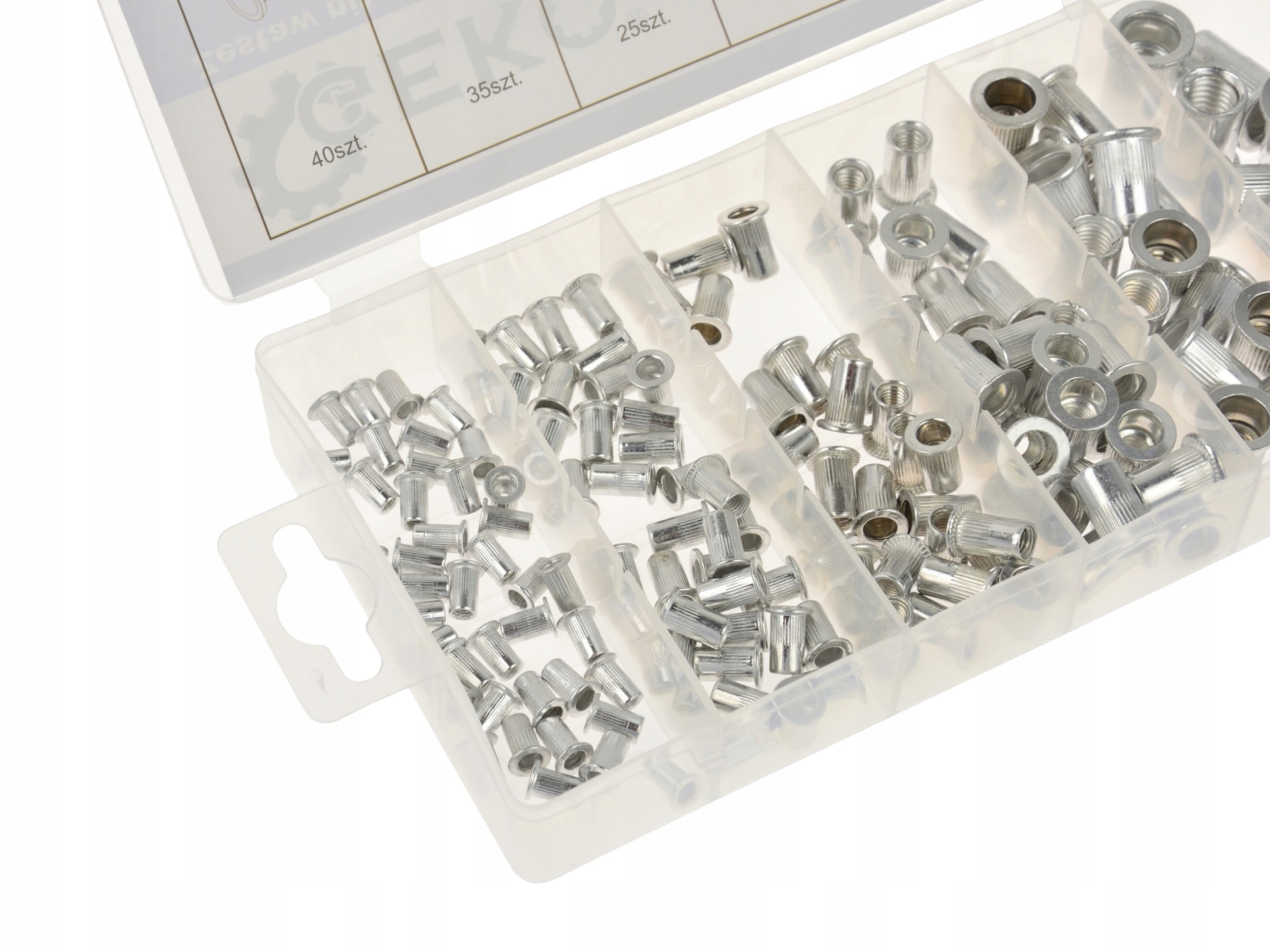 GEKO G02911 NITONAKRĘTKI ALUMINIOWE ZESTAW NITONAKRĘTEK M3 - M10 150szt