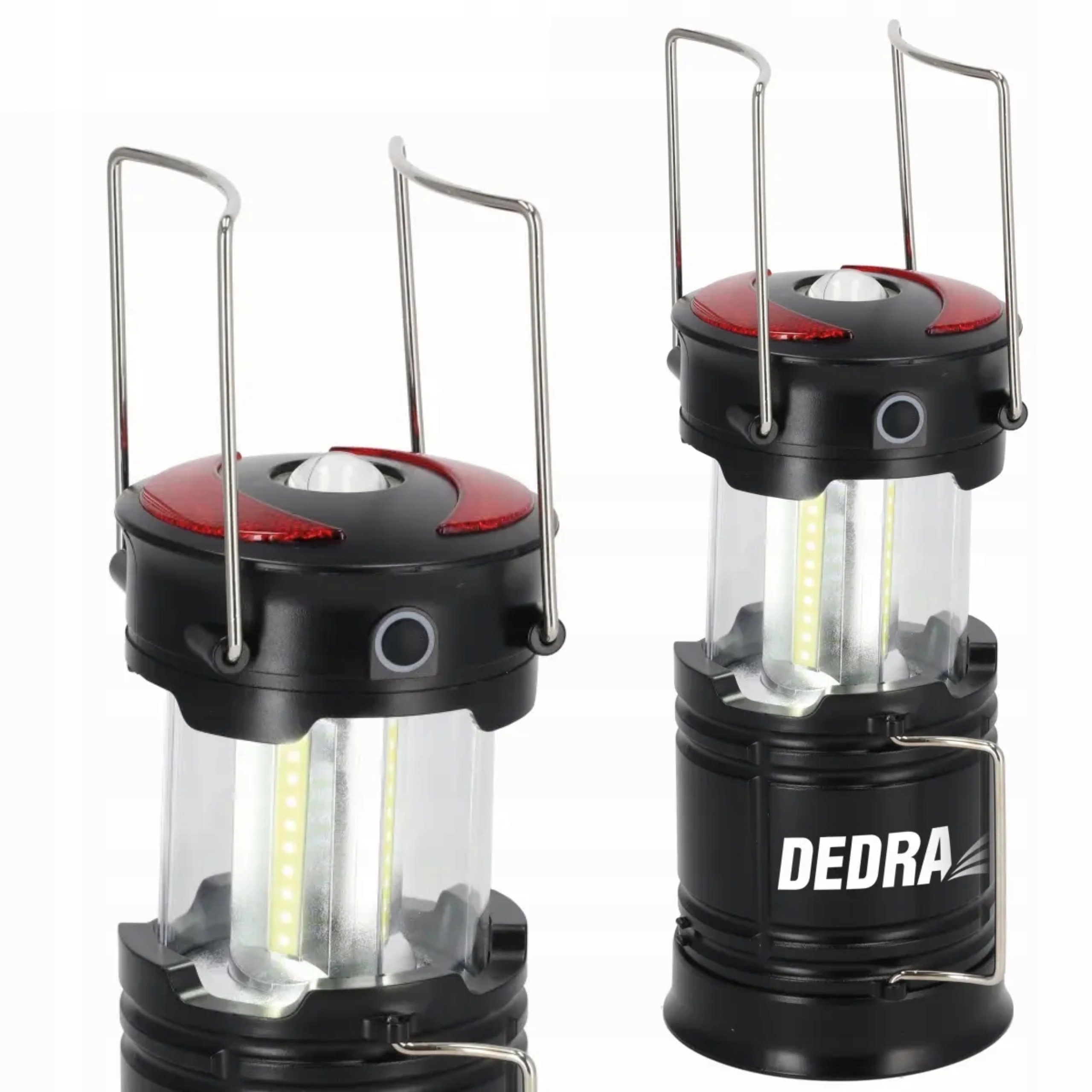 DEDRA LAMPA KEMPINGOWA 300LM AKUMULATOR 1200MAH BATERIA 3XAA SKŁADANA L0940