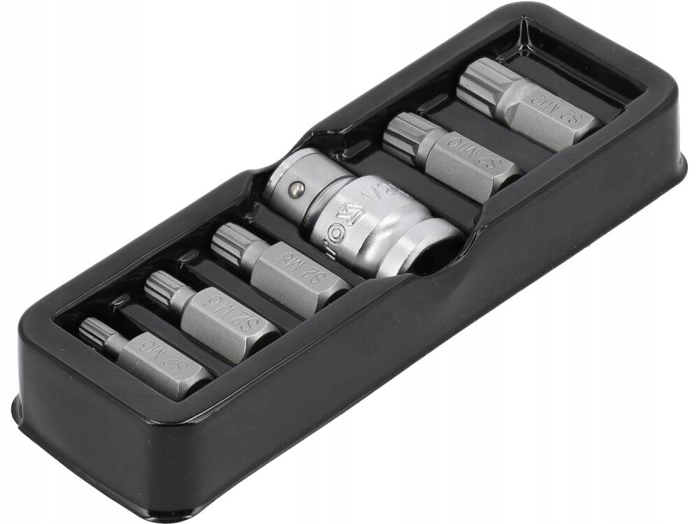 YATO ZESTAW KOMPLET KOŃCÓWEK WKRĘTAKOWYCH TYPU SPLINE 6 ELEMENTÓW YT-0414