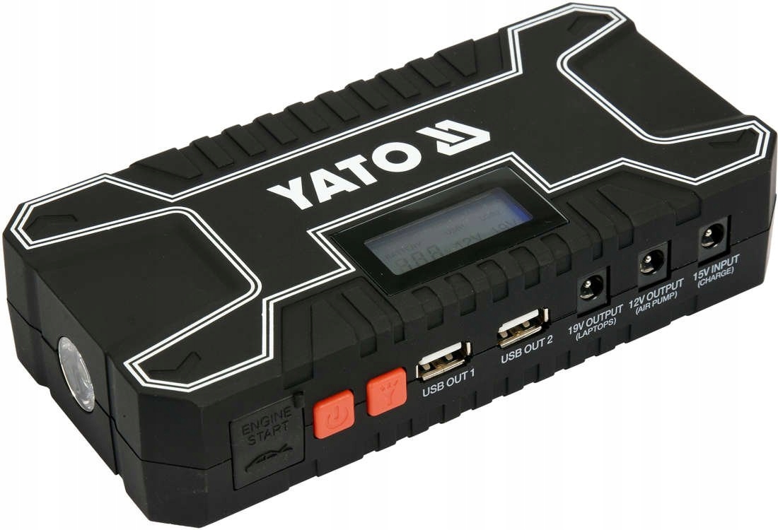 YATO URZĄDZENIE ROZRUCHOWE POWERBANK 12000mA WYŚWIETLACZ LCD 12V YT-83082