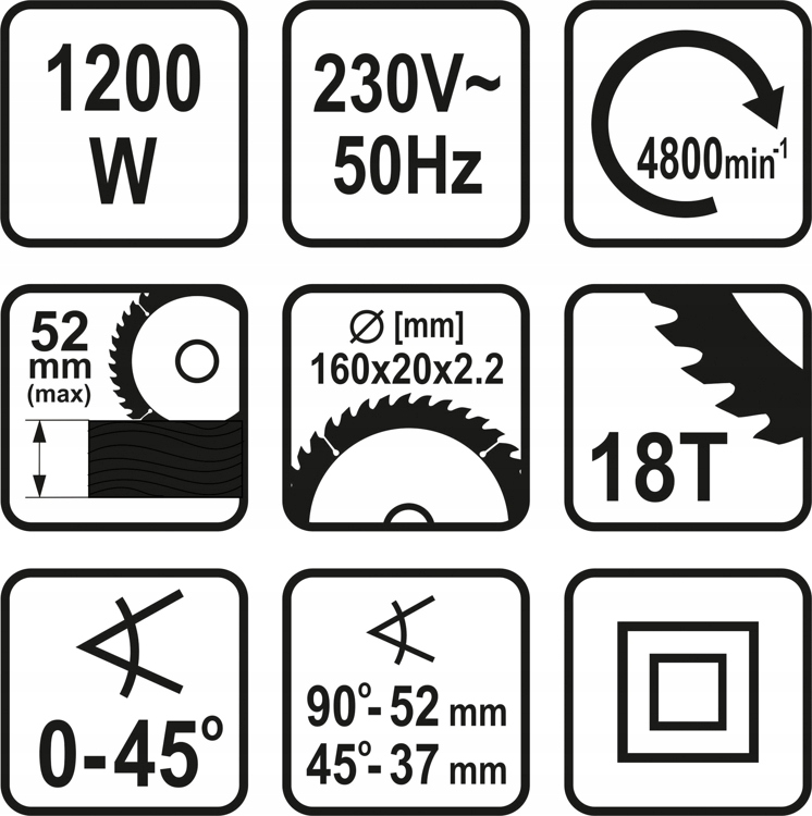 PIŁA PILARKA TARCZOWA 1200W 160 MM DO DREWNA MOCNA