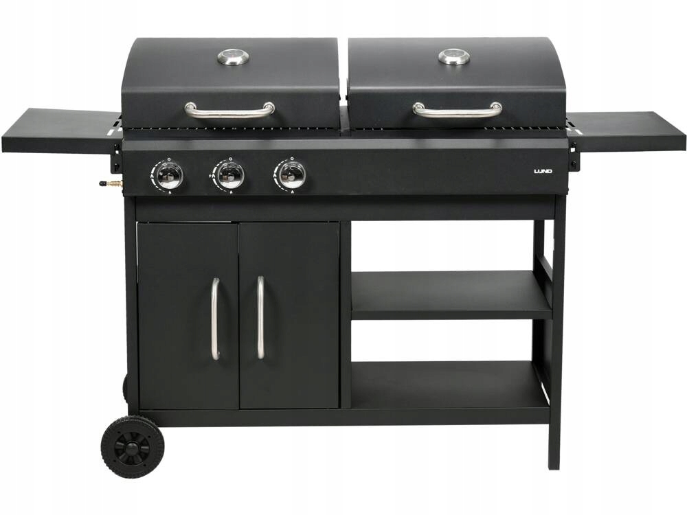 LUND GRILL OGRODOWY WĘGLOWO-GAZOWY 2+1 PODWÓJNY RUSZT STALOWY 8,4KW 99649