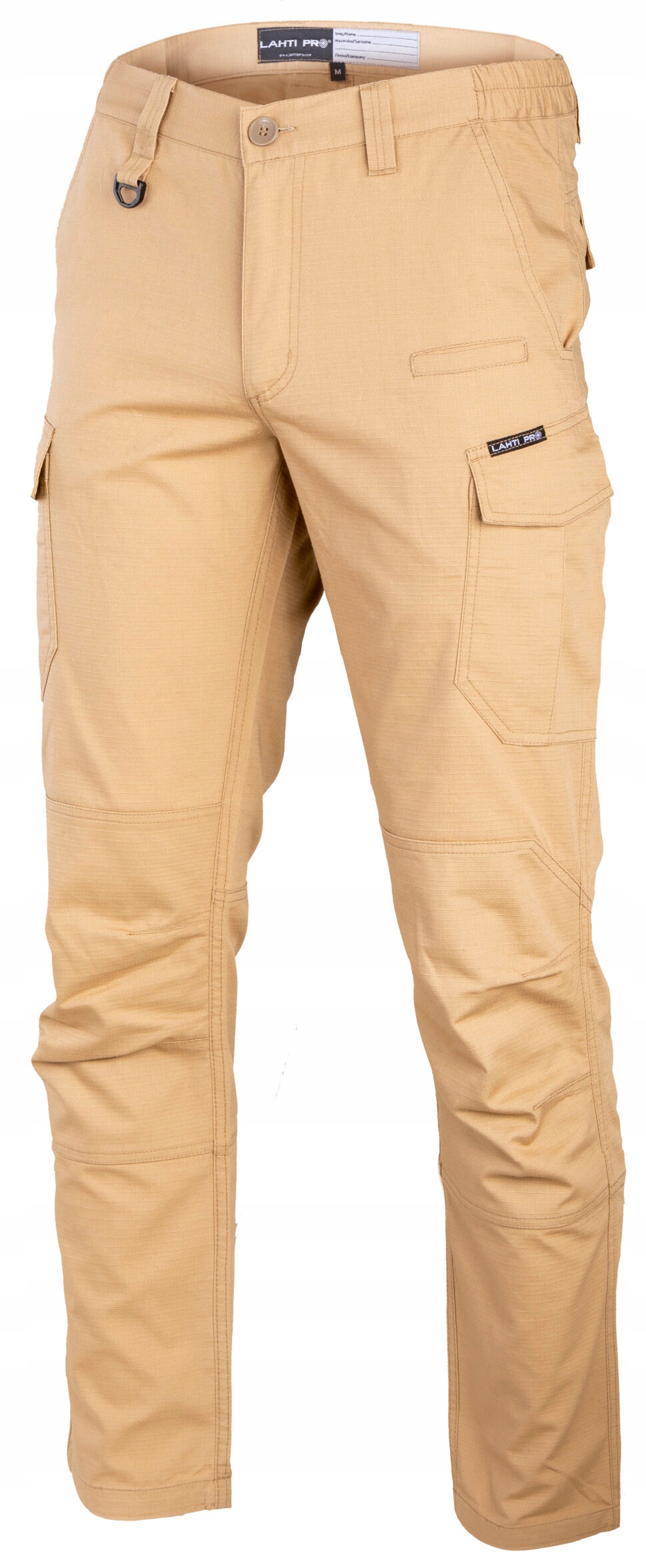 LAHTI PRO SPODNIE ROBOCZE bojówki Slim Fit CE L405210 BEŻOWE r. 3XL