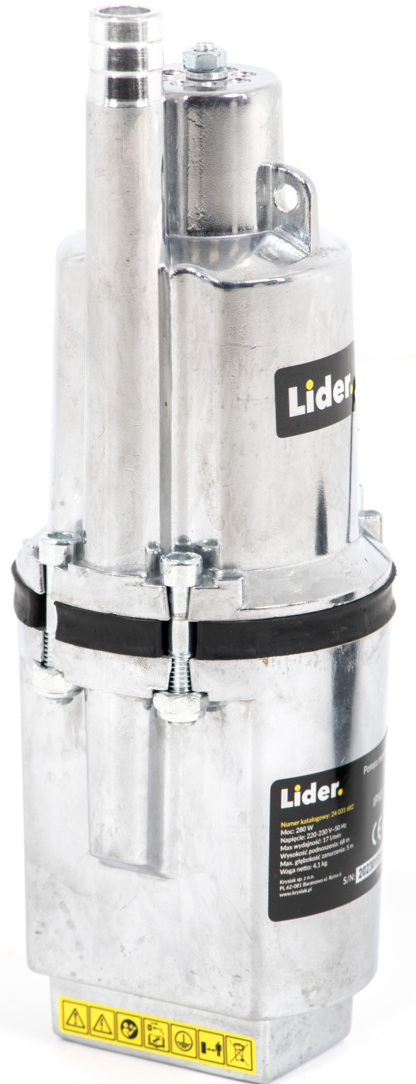 LIDER POMPA MEMBRANOWA GŁĘBINOWA DO WODY CZYSTEJ NUREK 280W 1020 l/h LMP280