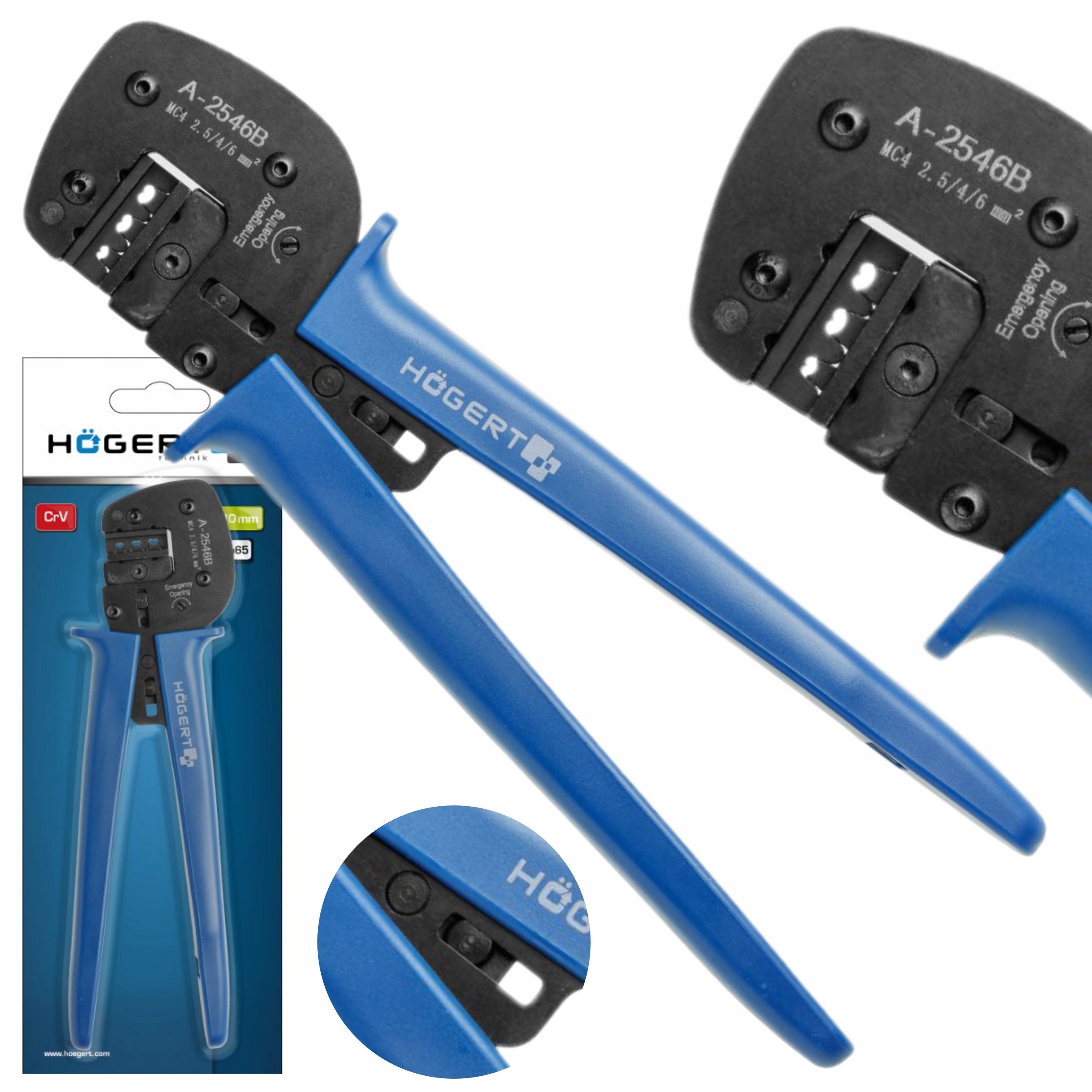 HOEGERT SZCZYPCE DO ZACISKANIA ZŁĄCZY FOTOWOLTANICZNYCH MC4 HT1P199