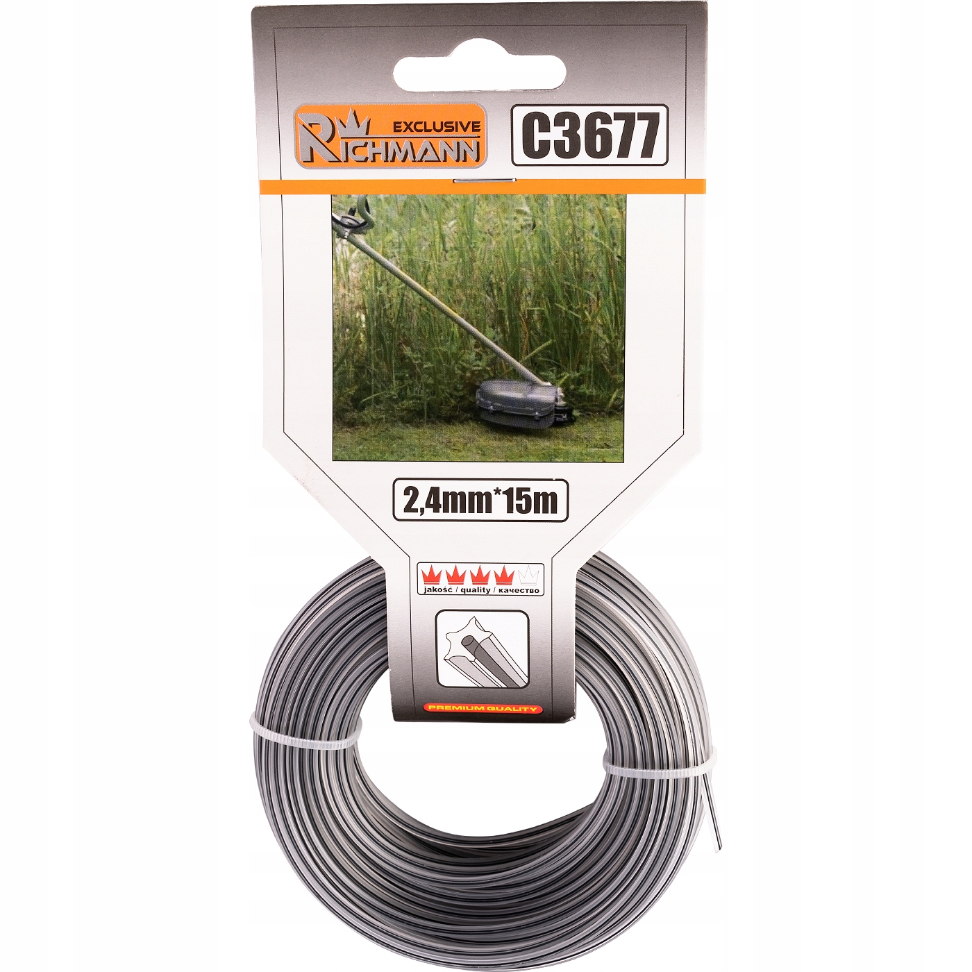ŻYŁKA DO KOSY GWIAZDA 2,4MM/15M RICHMANN C3677