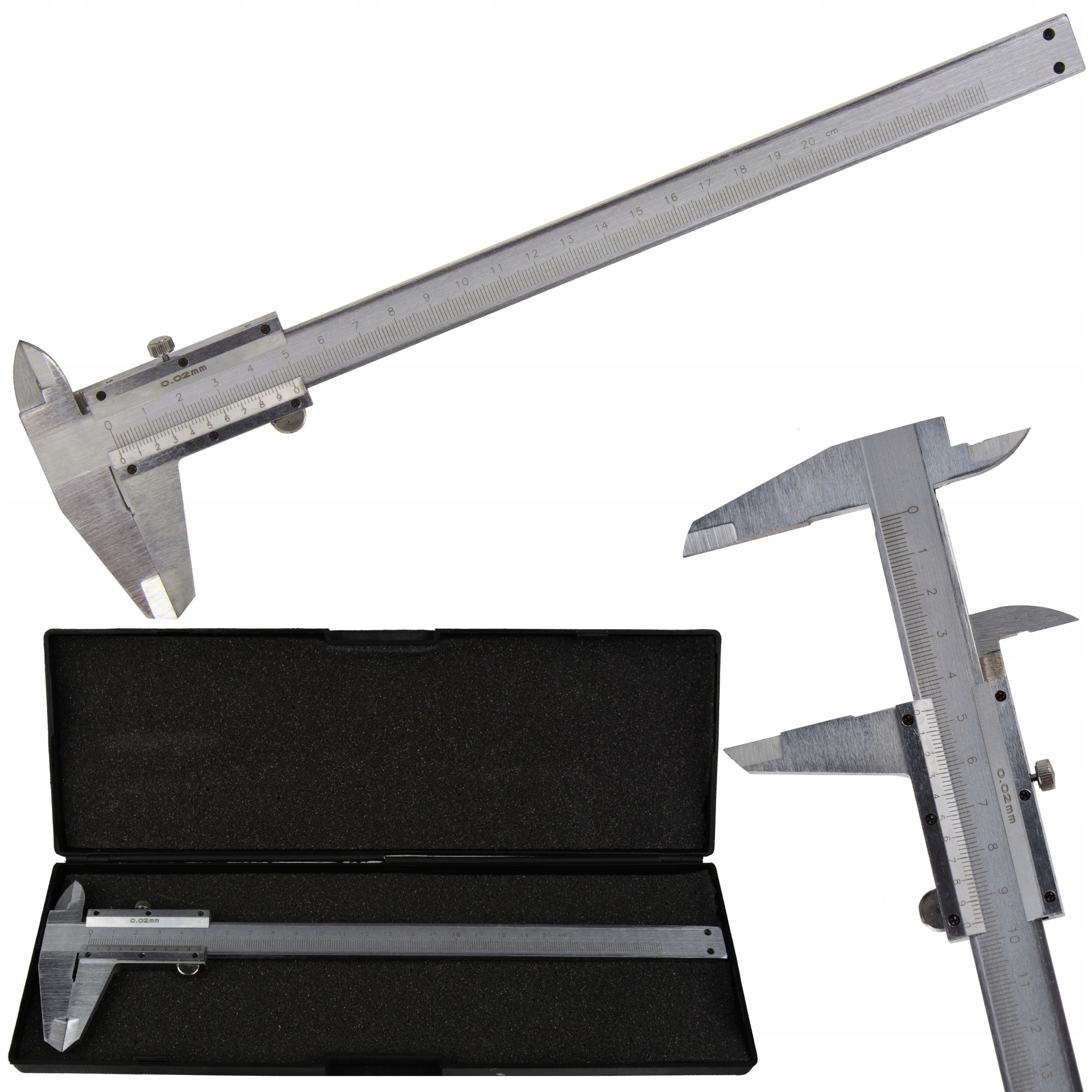 GEKO SUWMIARKA 200mm 0,02 DWUSZCZĘKOWA PRECYZYJNA WALIZKA G01478