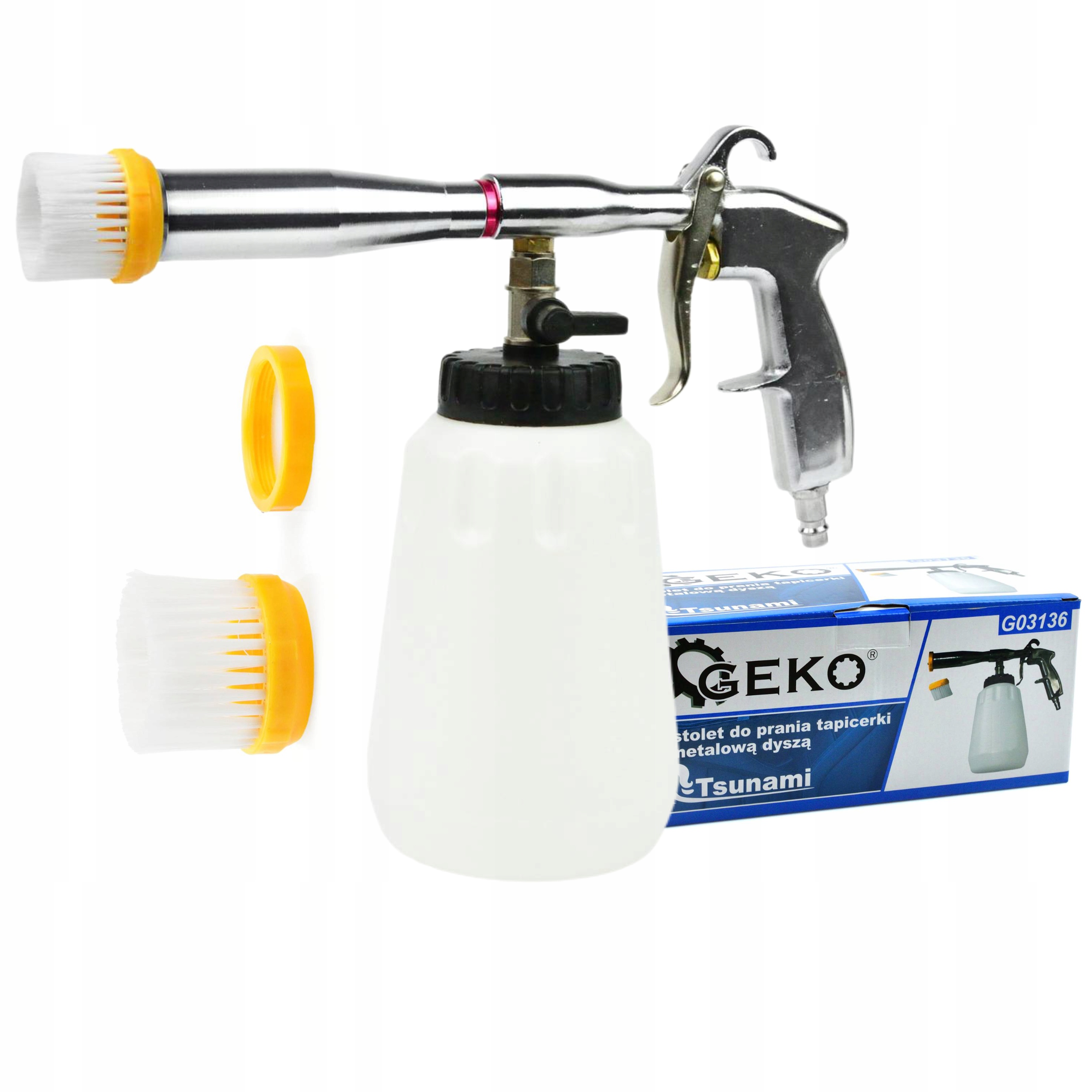 GEKO PISTOLET DO PRANIA TAPICERKI Z METALOWĄ DYSZĄ TSUNAMI 1000 ML G03136